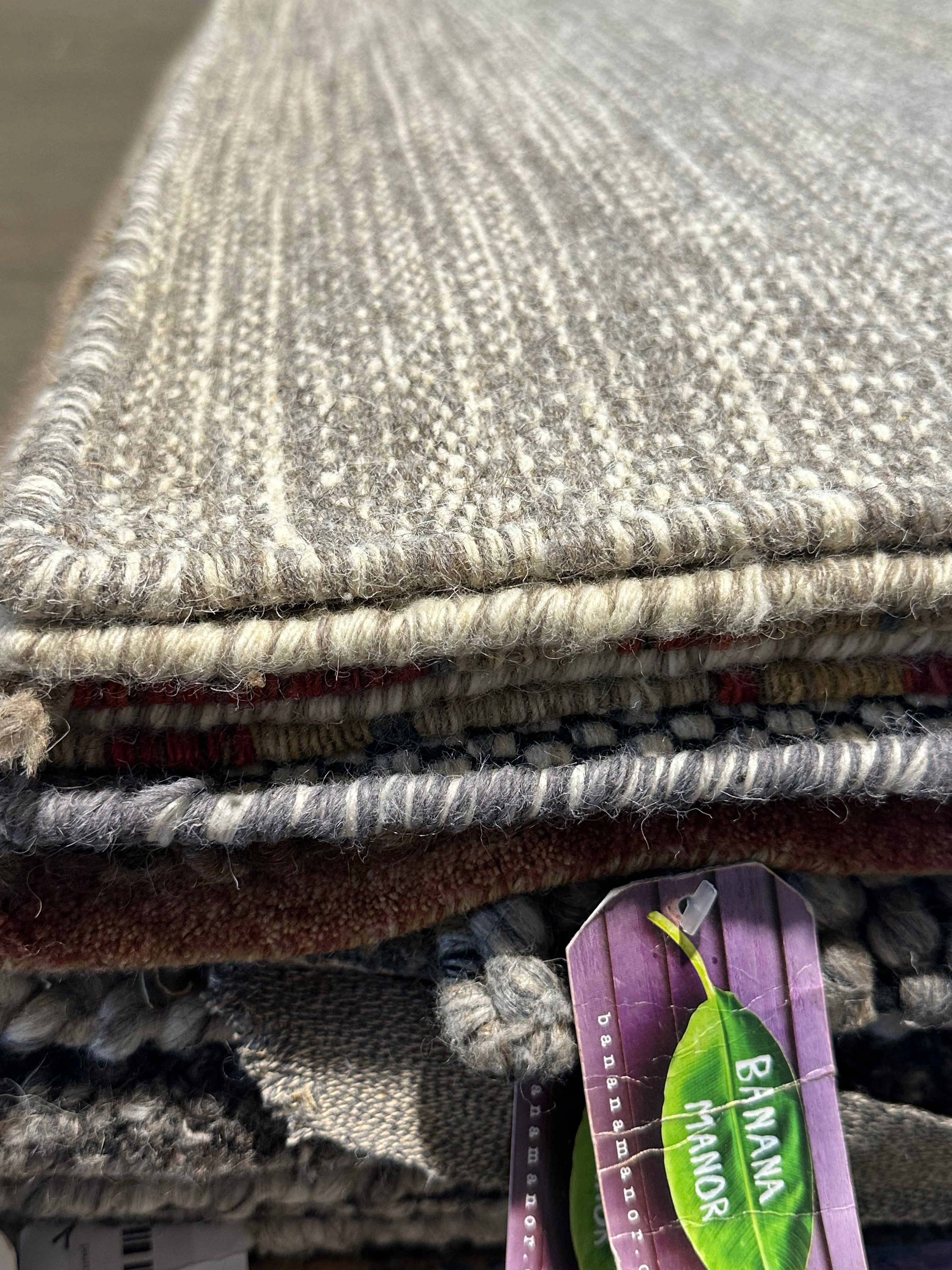 Colin Farrill 6.9x9.6 Grey Handwoven Modern Rug