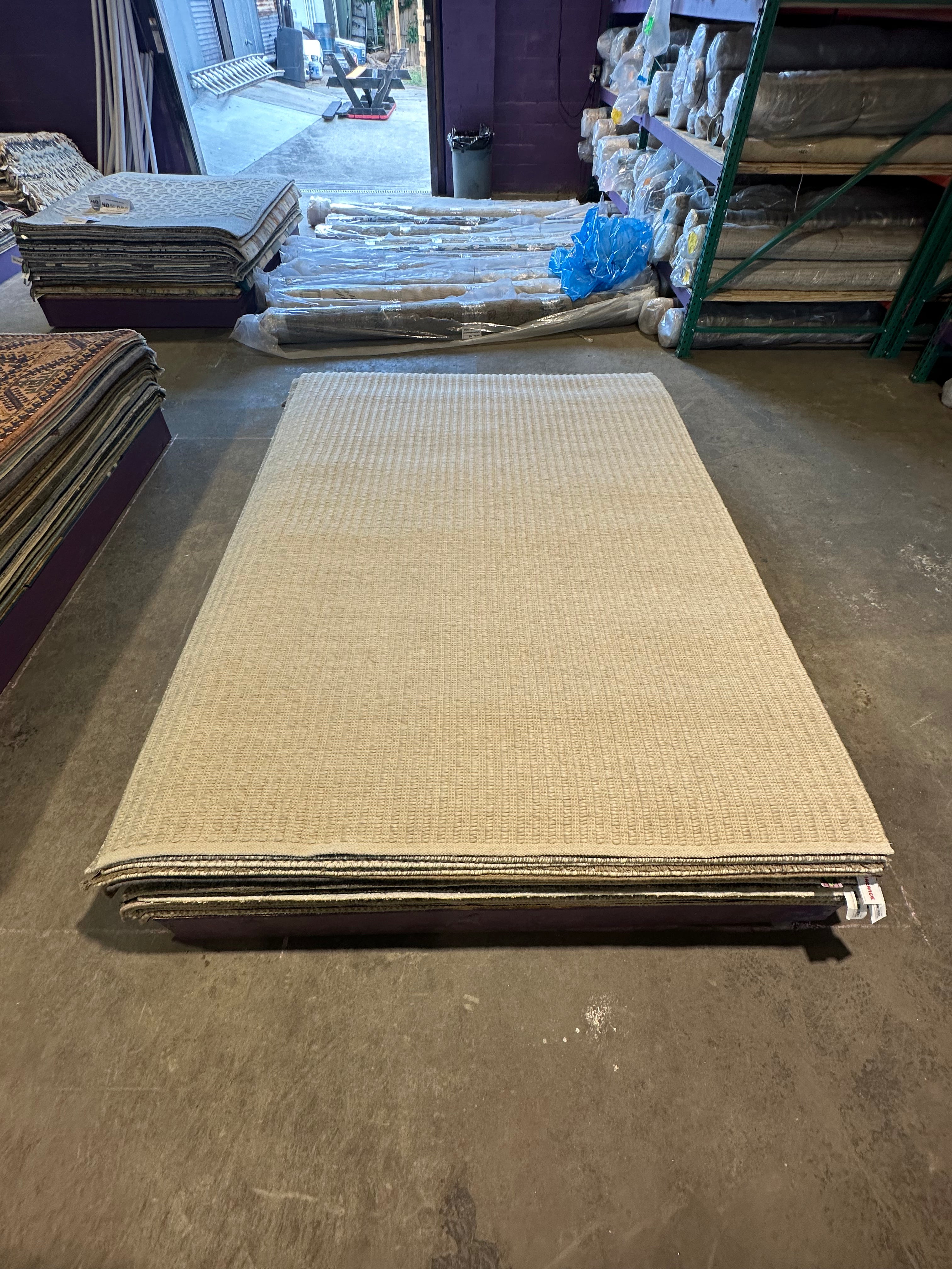 Alec Garza 6..6x9.9 Grey Handwoven Modern Rug
