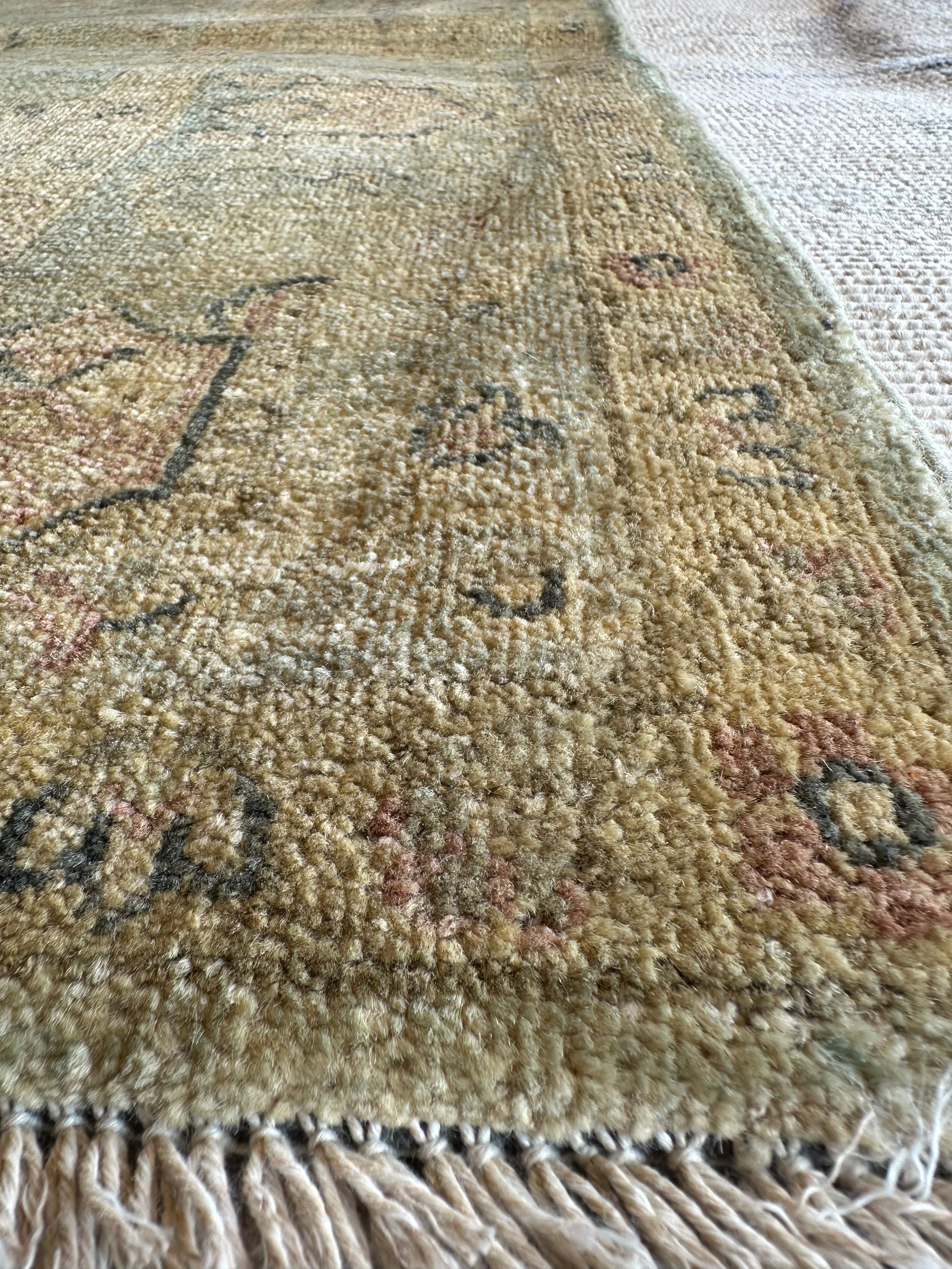 Morgan Nalley 5.4x7.9 Beige Hand-Knotted Ziegler Rug