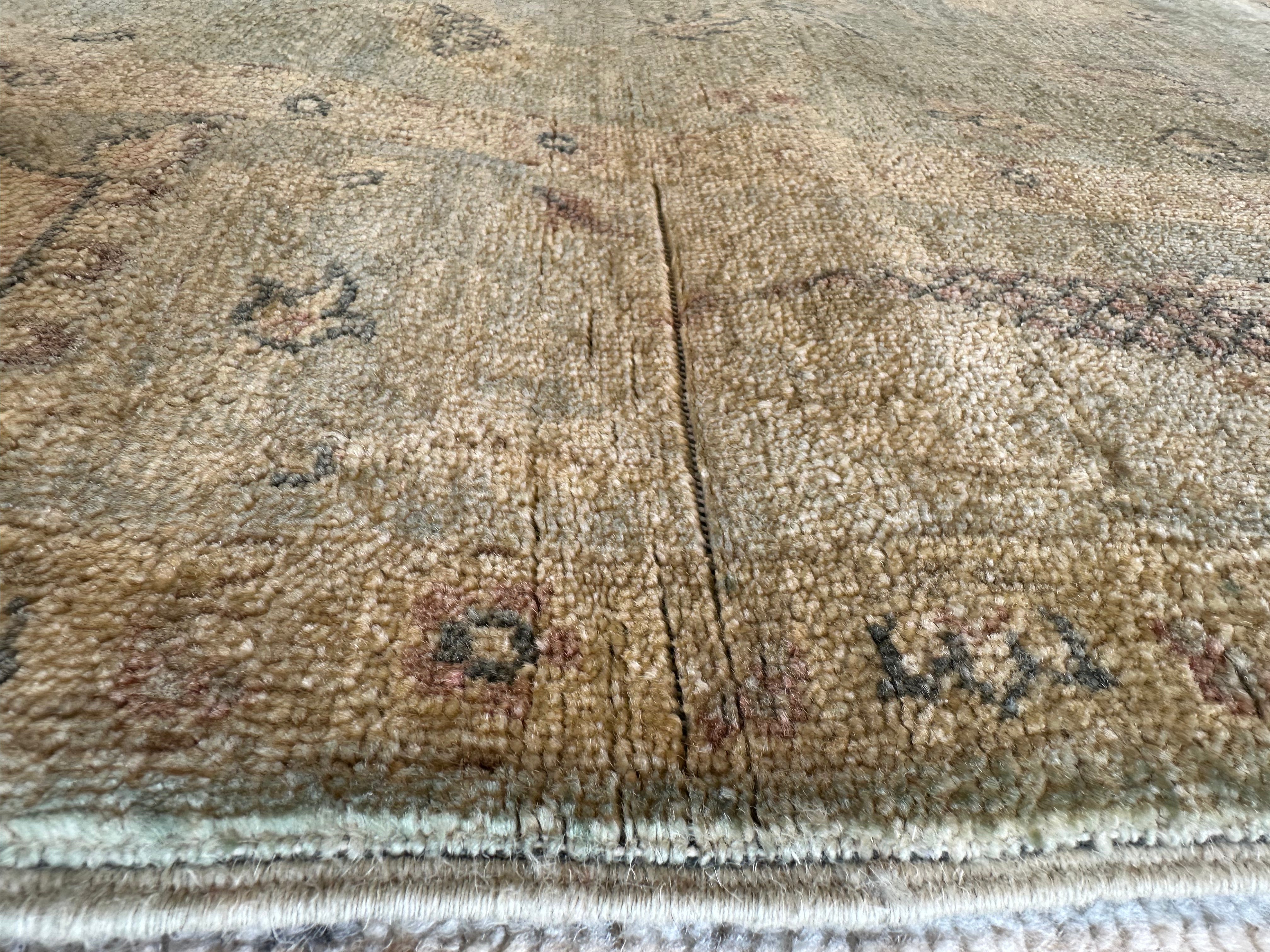 Morgan Nalley 5.4x7.9 Beige Hand-Knotted Ziegler Rug