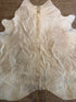 Solid Beige 6.5x6.11 Cowhide Rug