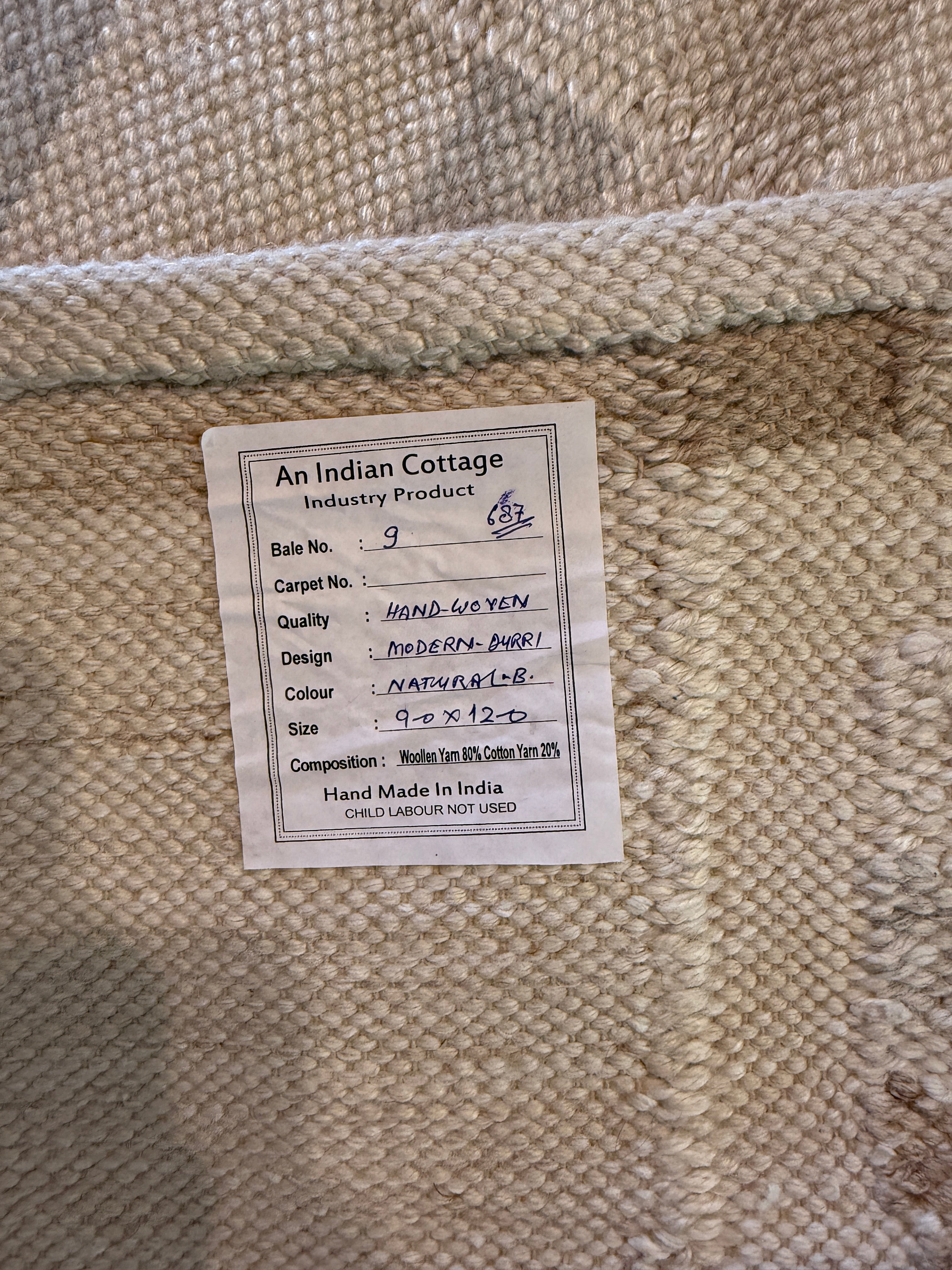 Johnny DePhillipo 9x12 Grey Handwoven Modern Rug
