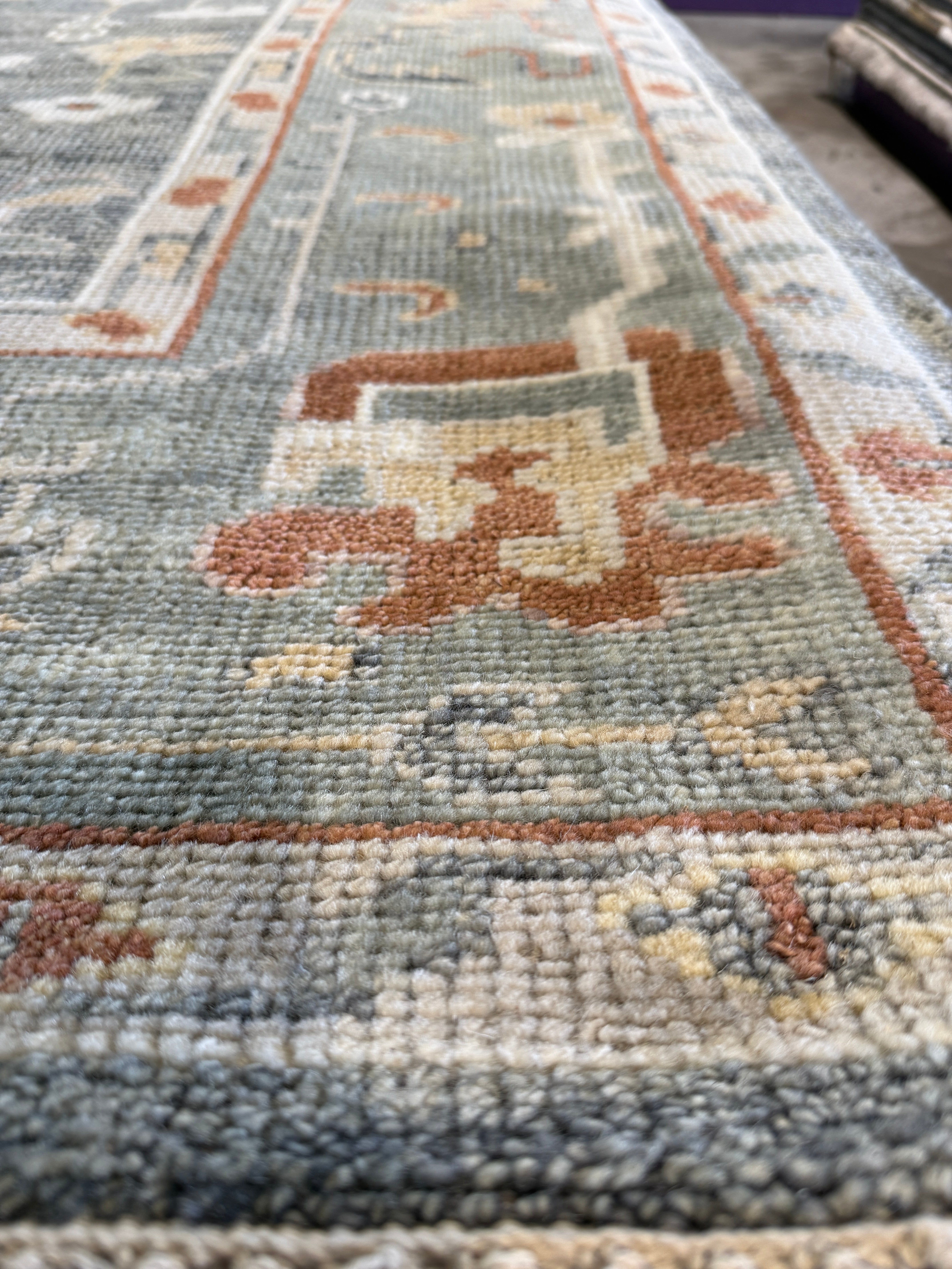 Nicole Blais 9x12 Grey Hand-Knotted Oushak Rug