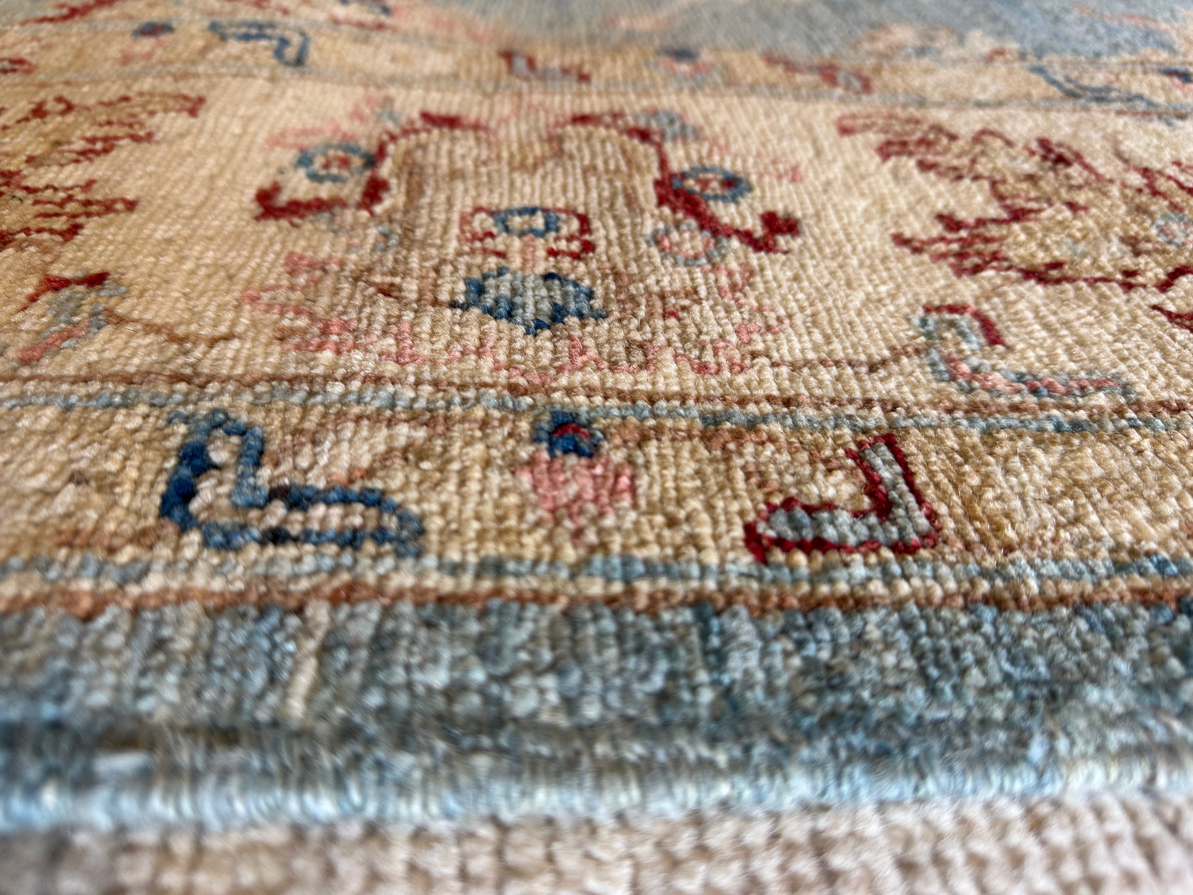 Lisa Poe 4.11x7.5 Blue Hand-Knotted Farhan Rug