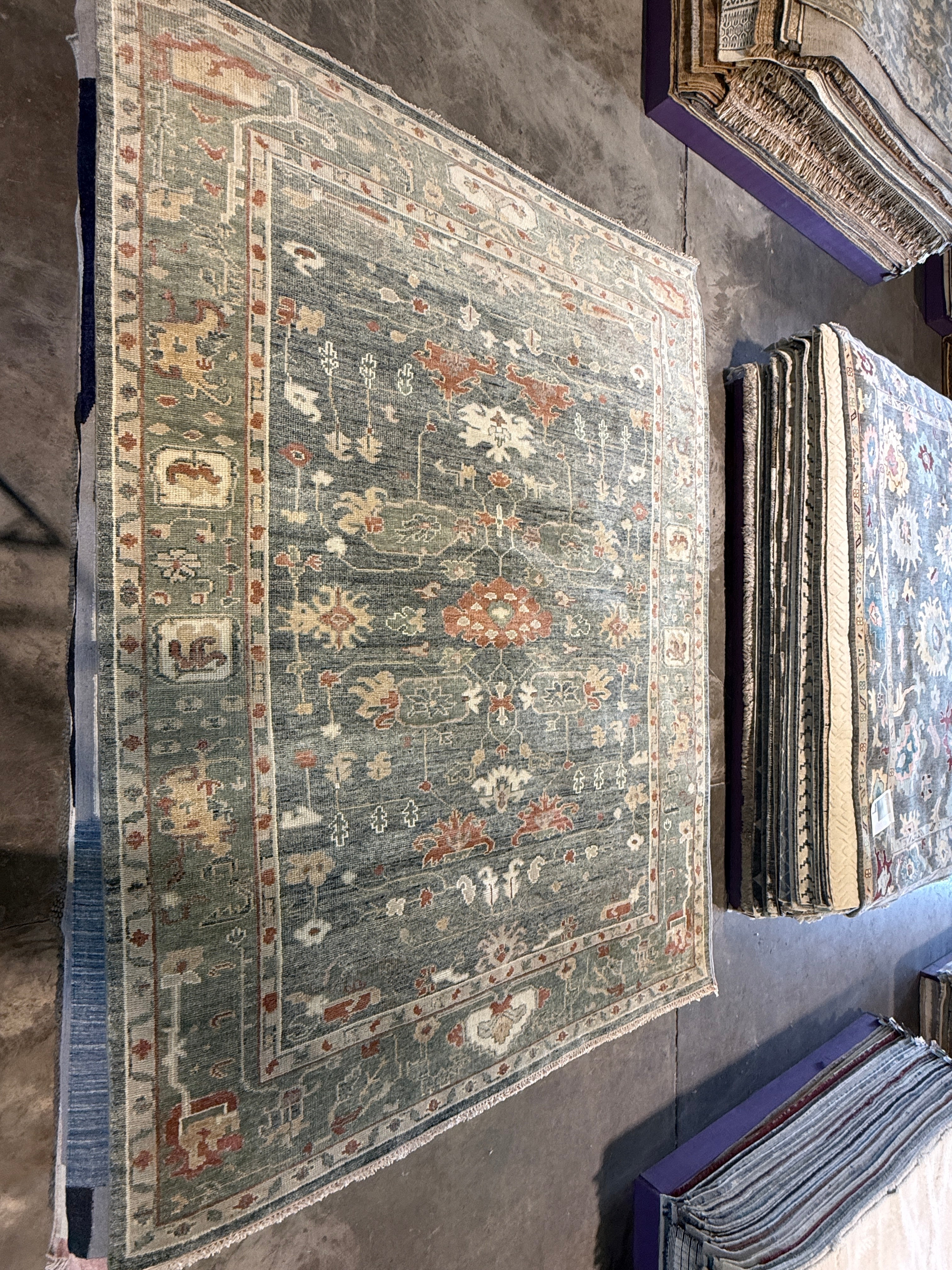 Nicole Blais 9x12 Grey Hand-Knotted Oushak Rug