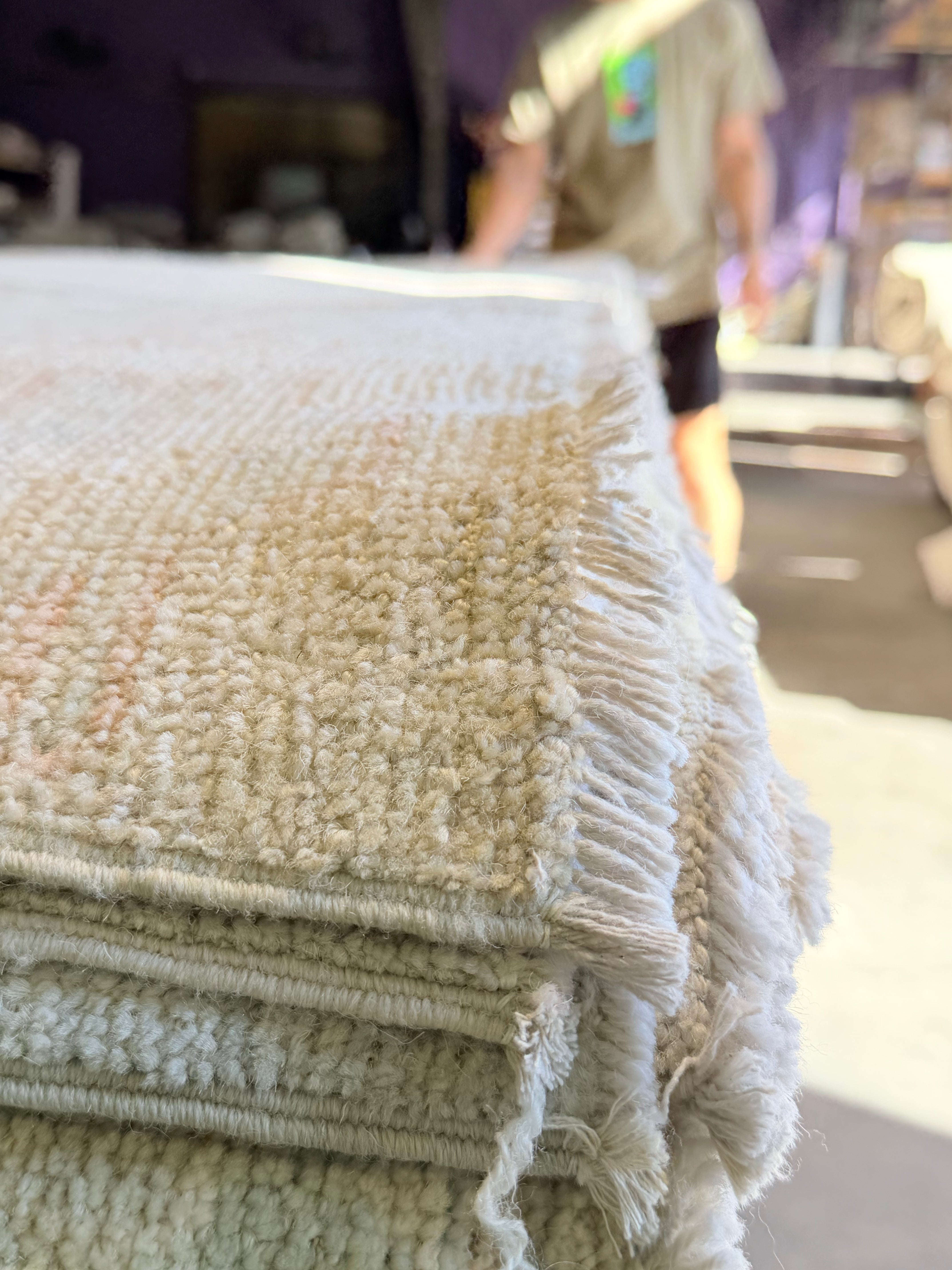 Maya Misaljevic 8.1x9.11 Multicolor Afghani Whitewashed Oushak