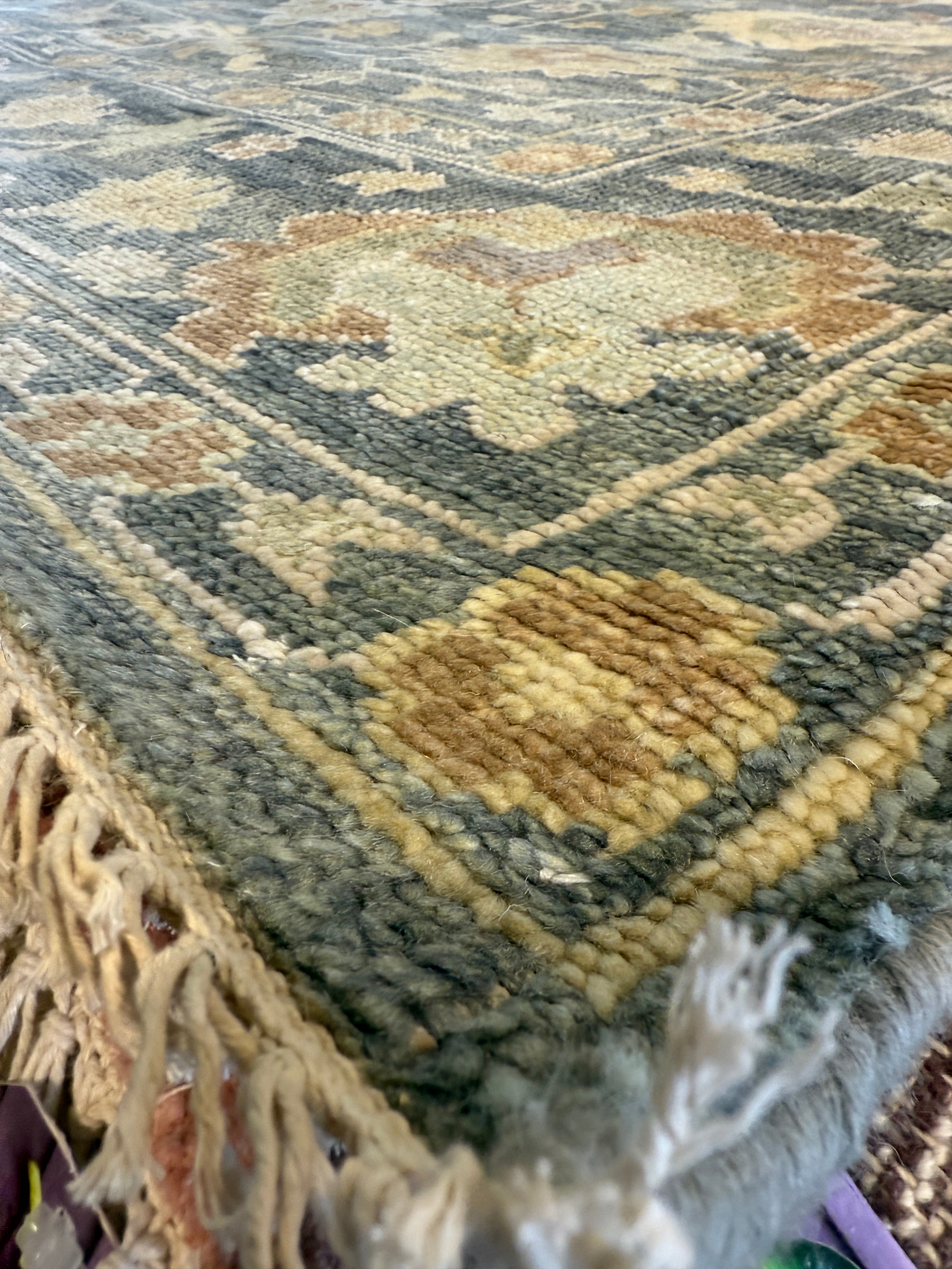 Tina Chow 9x12 Grey Hand-Knotted Oushak Rug