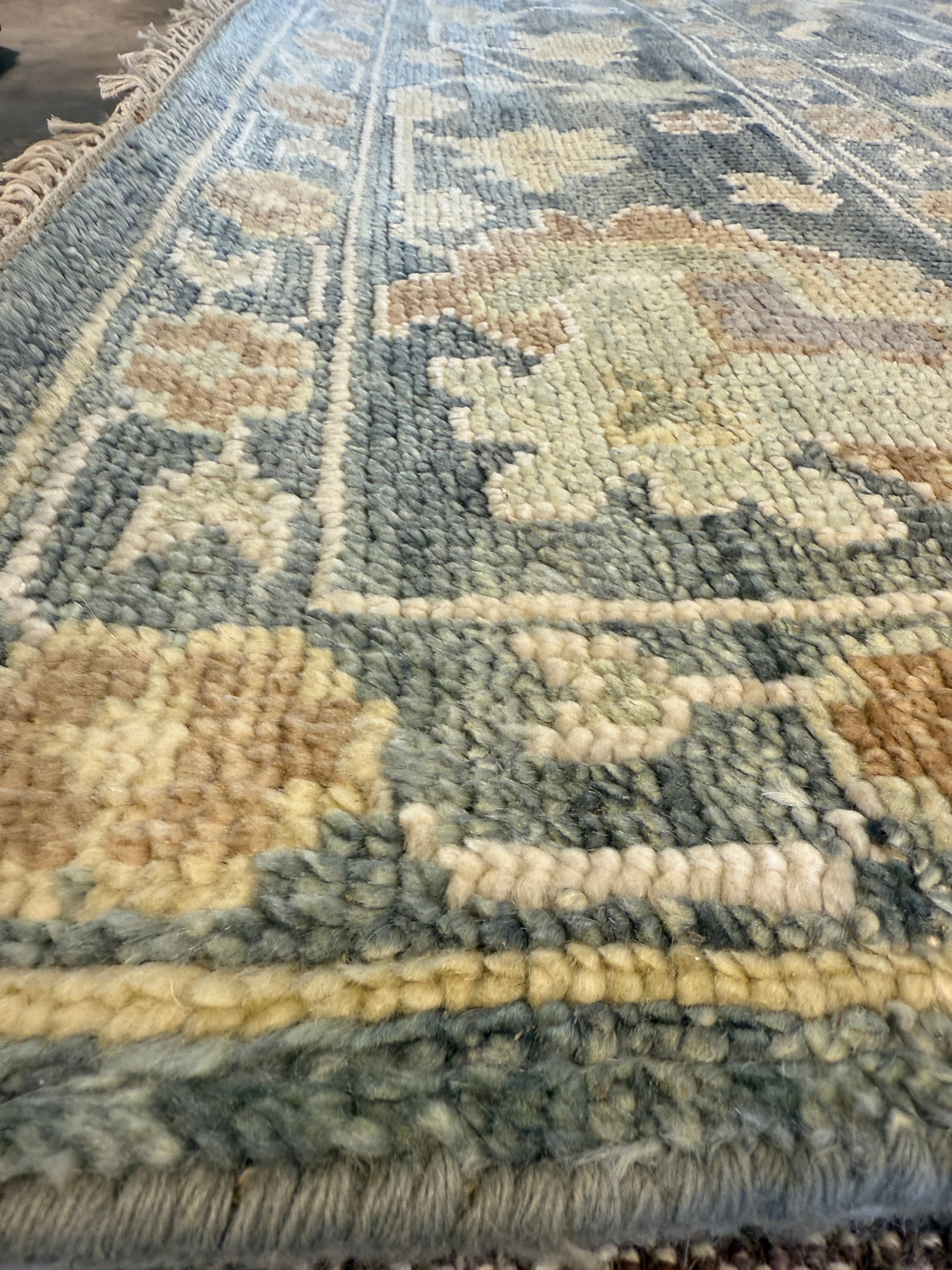 Tina Chow 9x12 Grey Hand-Knotted Oushak Rug