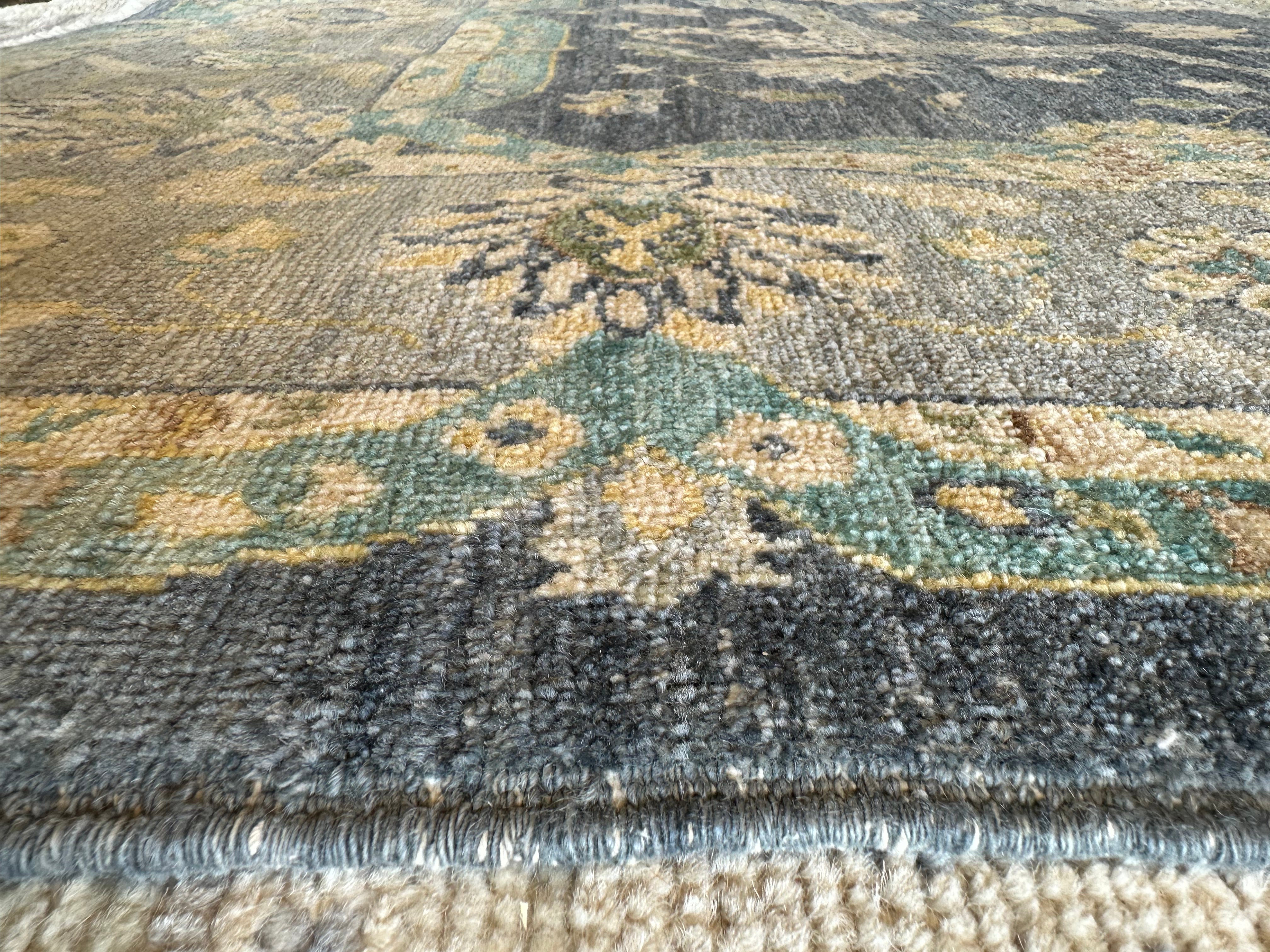 Shannon Beshears 6x8.6 Blue Hand-Knotted Farhan Rug