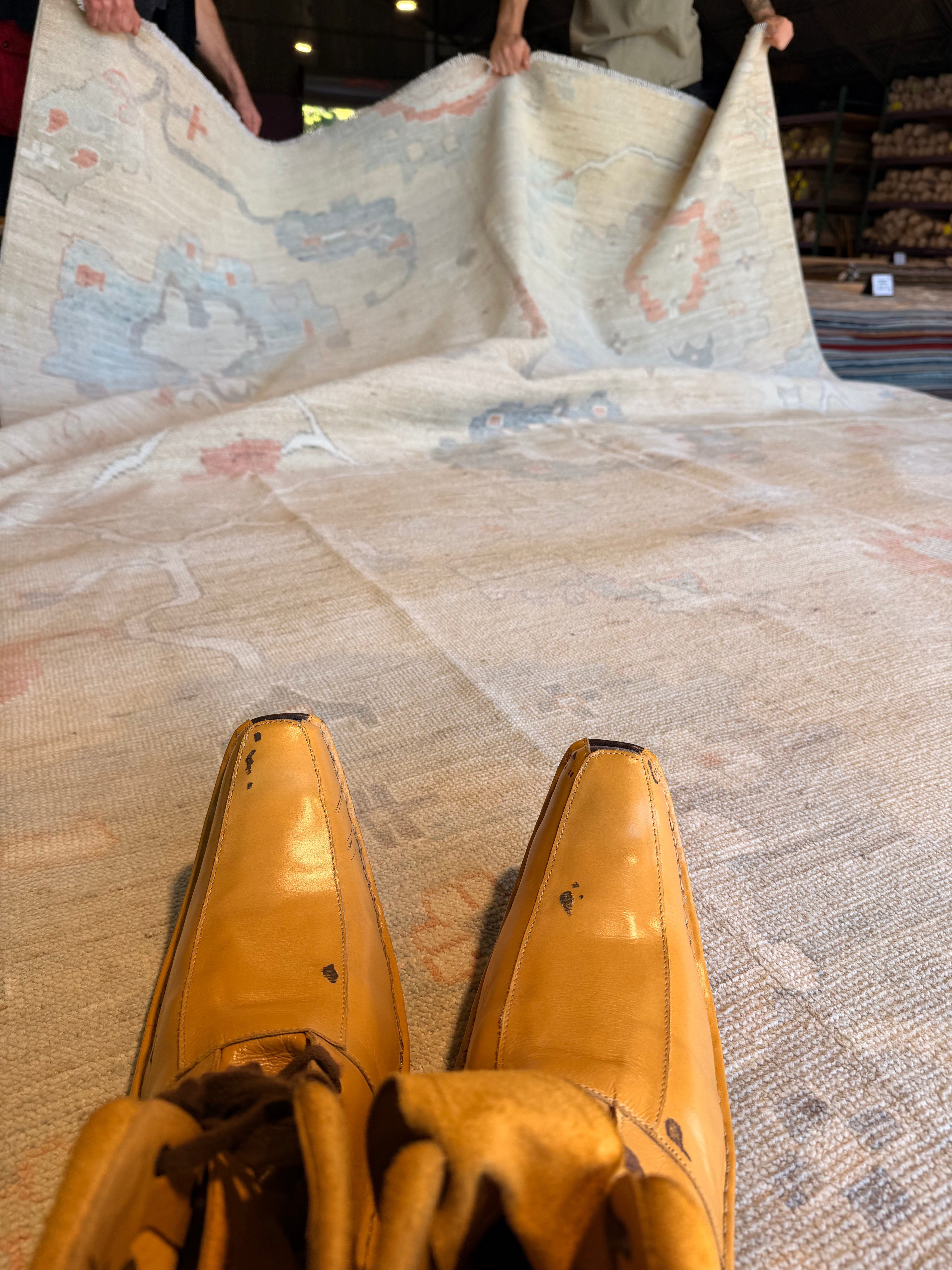 Maya Misaljevic 8.1x9.11 Multicolor Afghani Whitewashed Oushak