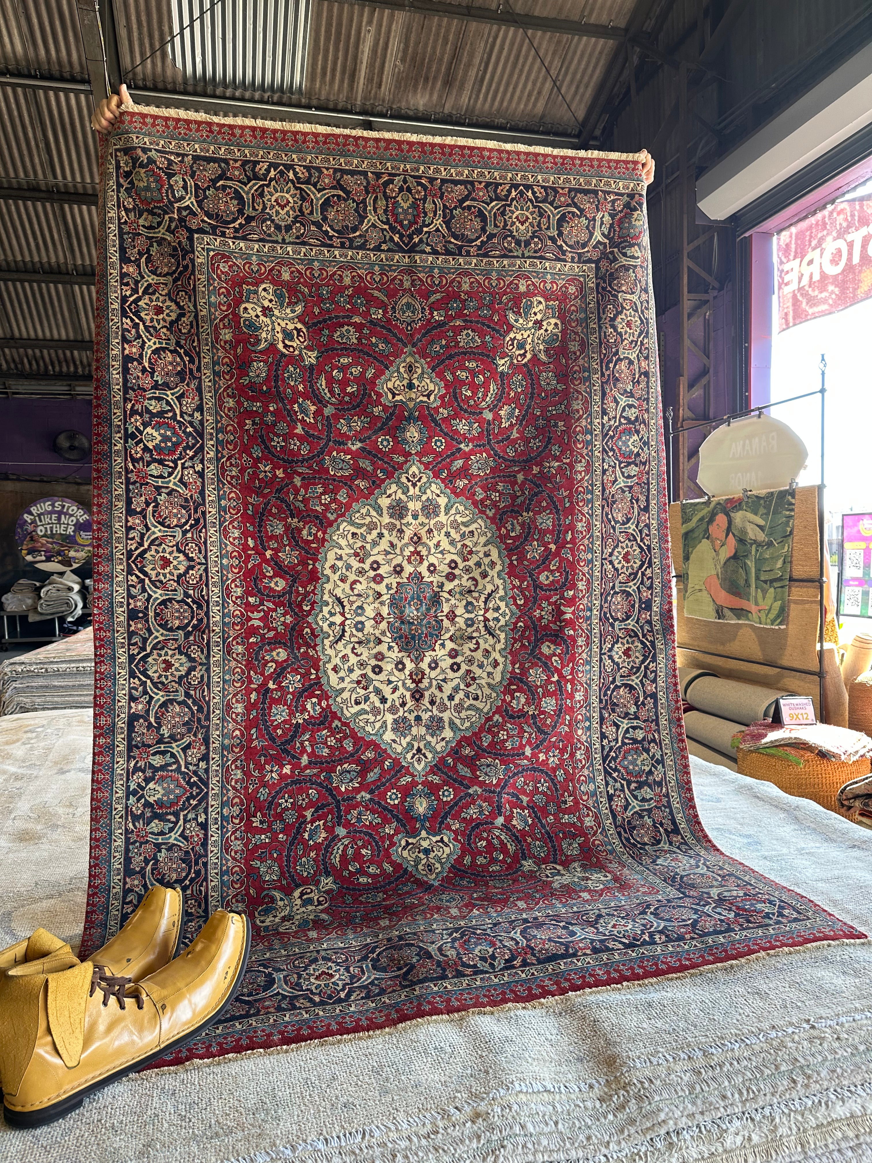 Presley Coley 4.7x7.1 Red Hand-Knotted Persian Rug