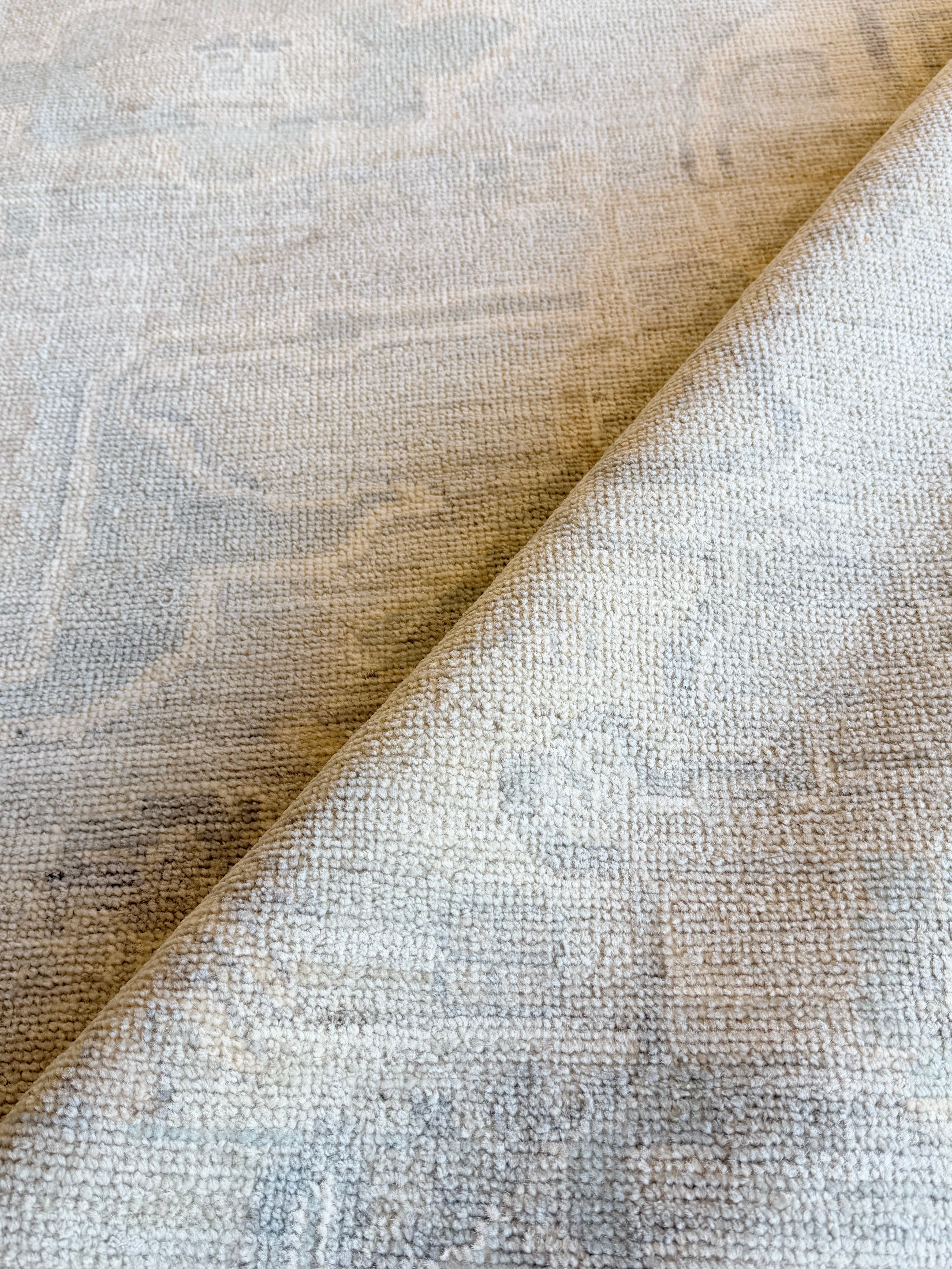 Amanda Christine 9.2x11.11 Blue Multi Afghani Whitewashed Oushak