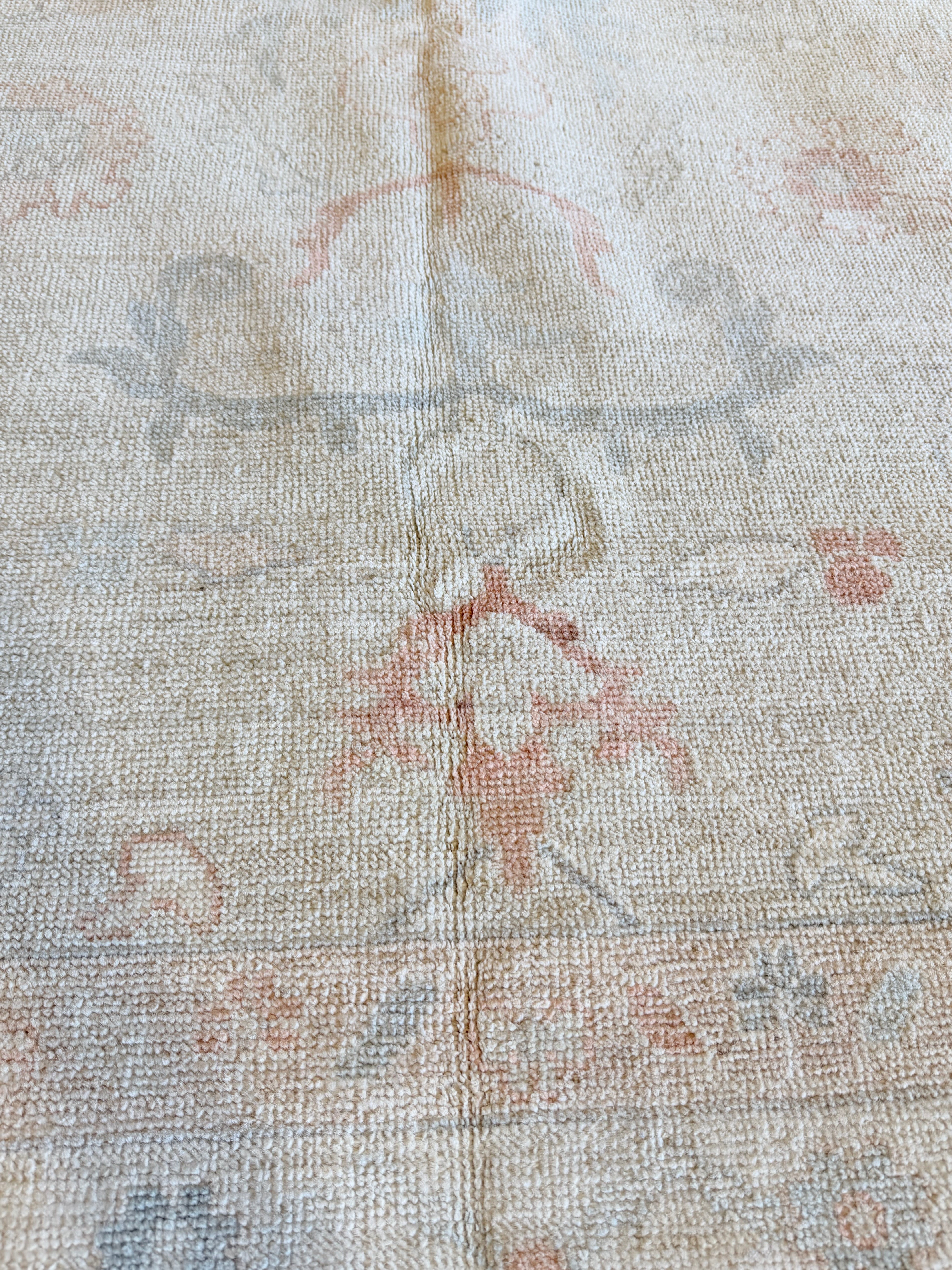 Zoë Barrett-Wood 10x13.10 Cream Multi Afghani Whitewashed Oushak