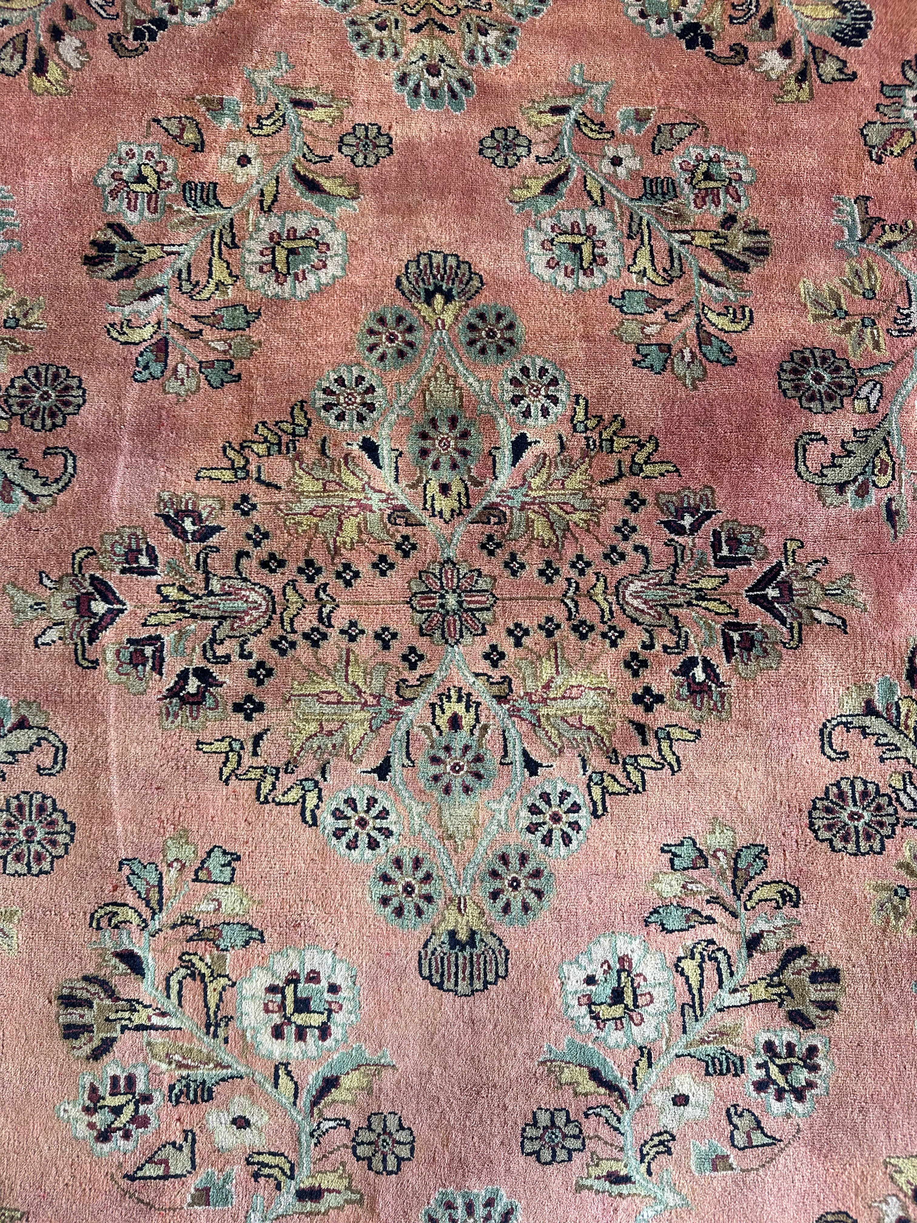 Wynn Everett 7.8x7.10 Pink Hand-Knotted Persian Rug