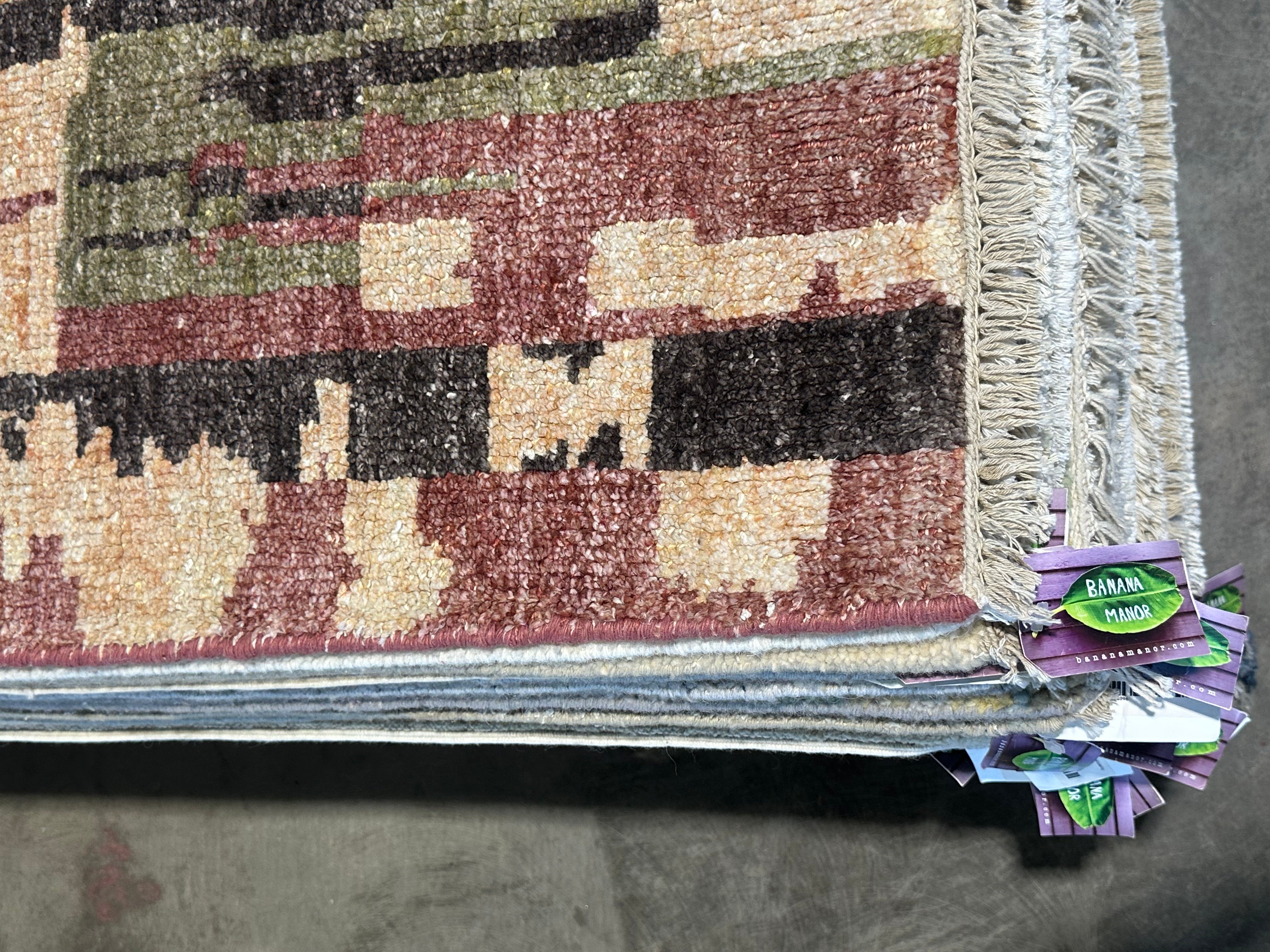 Kiefer O'Reilly 3.9x5.9 Brown Hand-Knotted Modern Abstract Rug