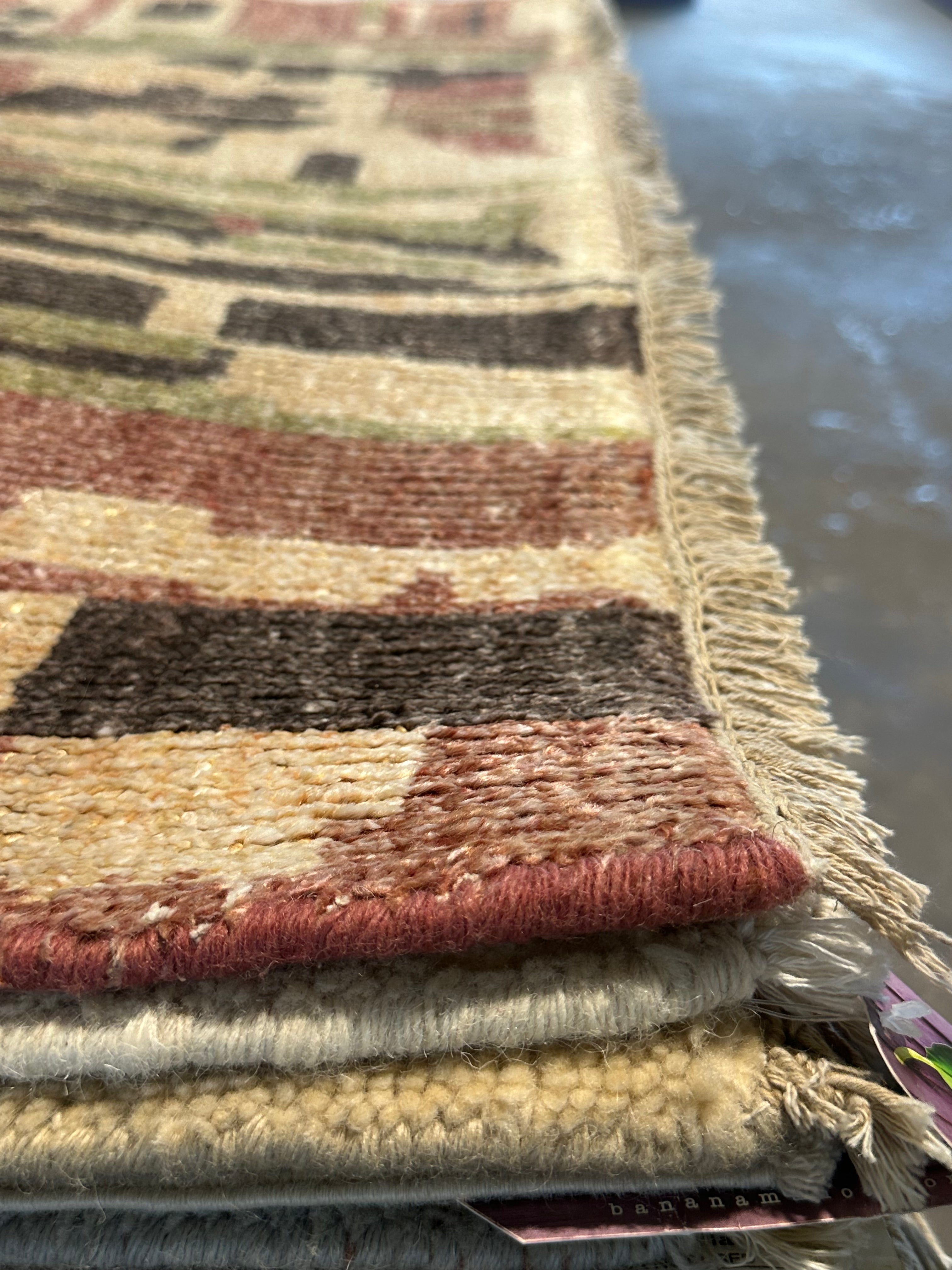 Kiefer O'Reilly 3.9x5.9 Brown Hand-Knotted Modern Abstract Rug