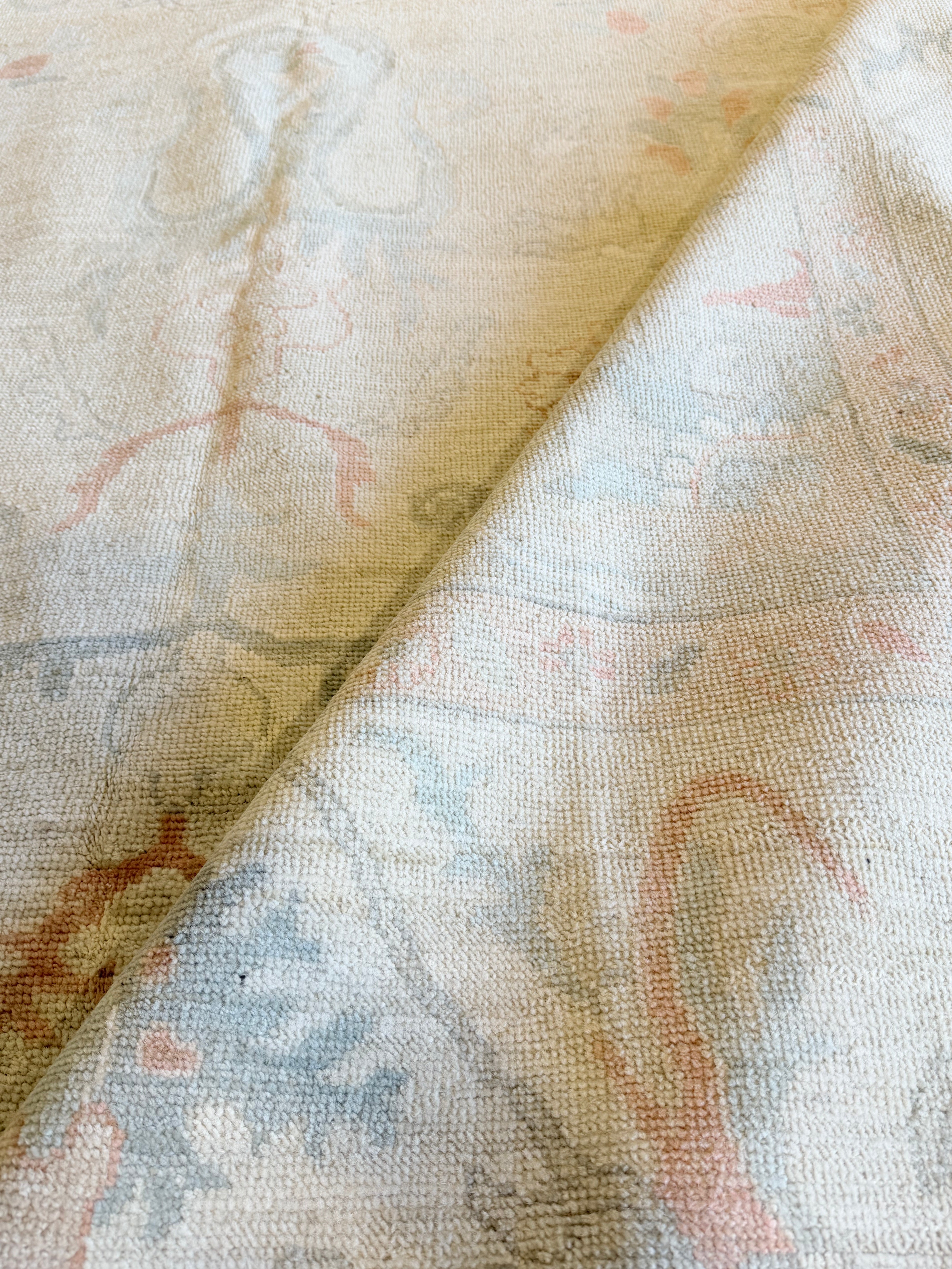 Zoë Barrett-Wood 10x13.10 Cream Multi Afghani Whitewashed Oushak