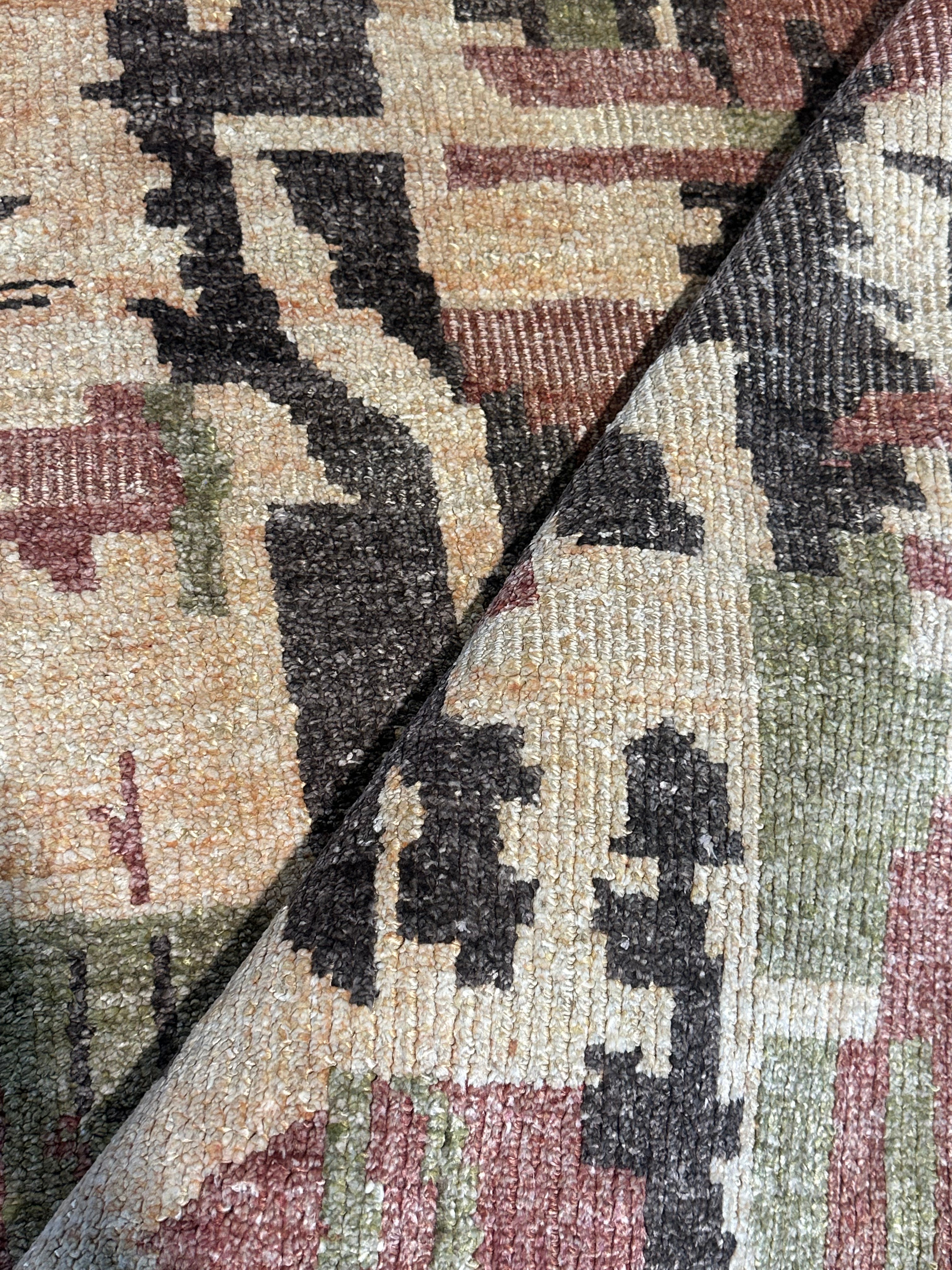 Kiefer O'Reilly 3.9x5.9 Brown Hand-Knotted Modern Abstract Rug
