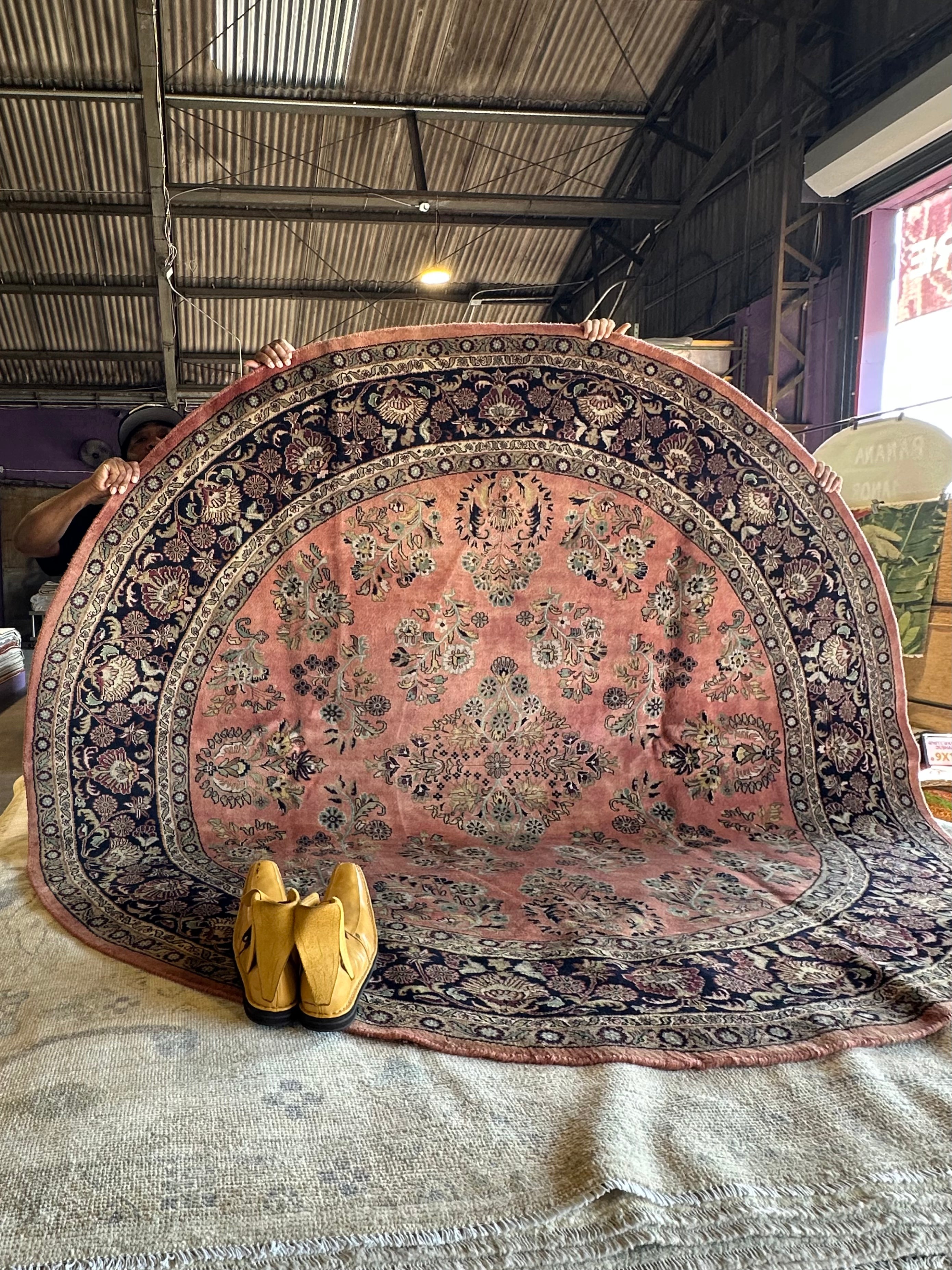 Wynn Everett 7.8x7.10 Pink Hand-Knotted Persian Rug