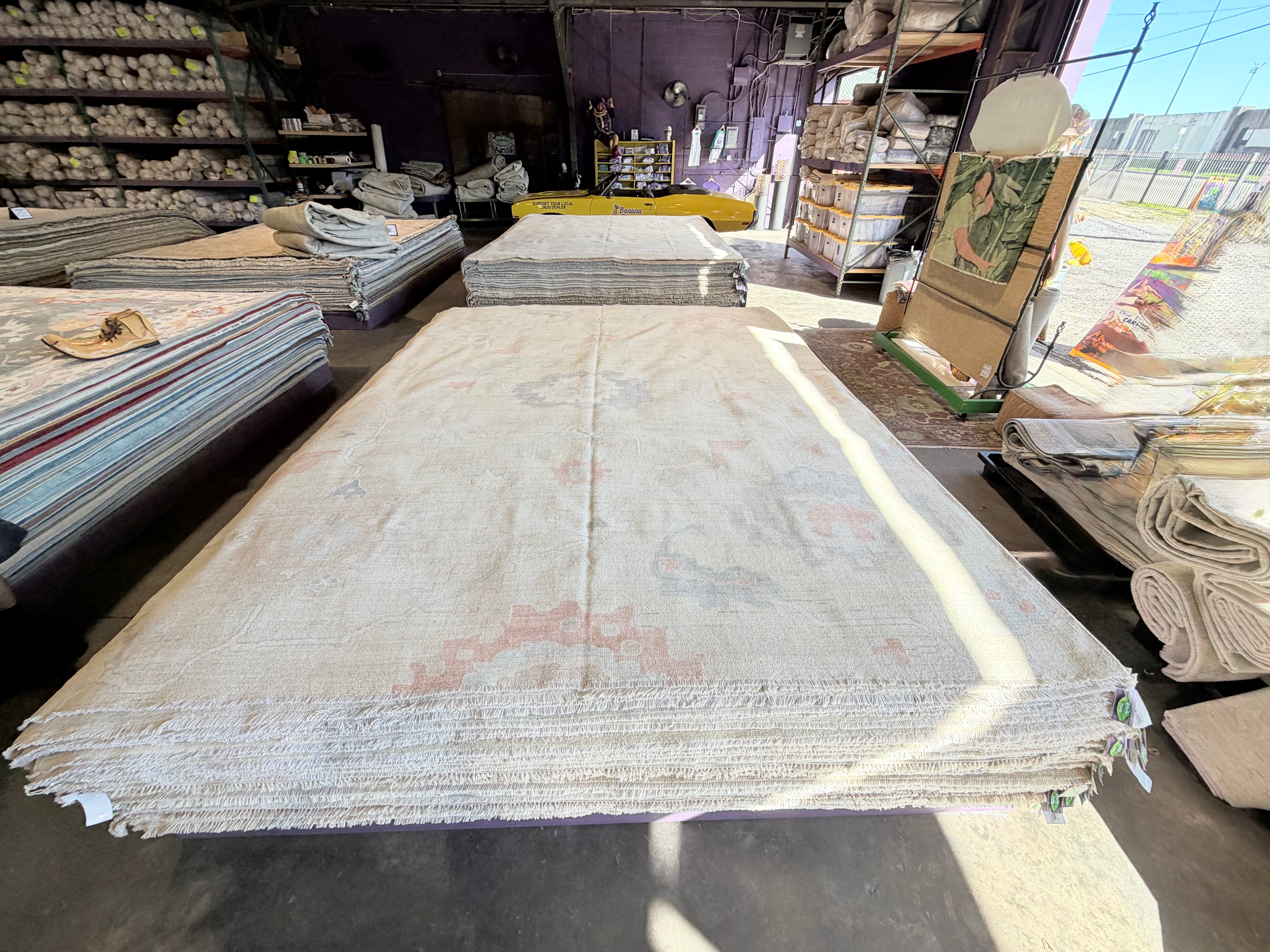 Lilly Bainbridge 8.11x11.8 Blue Afghani Whitewashed Oushak