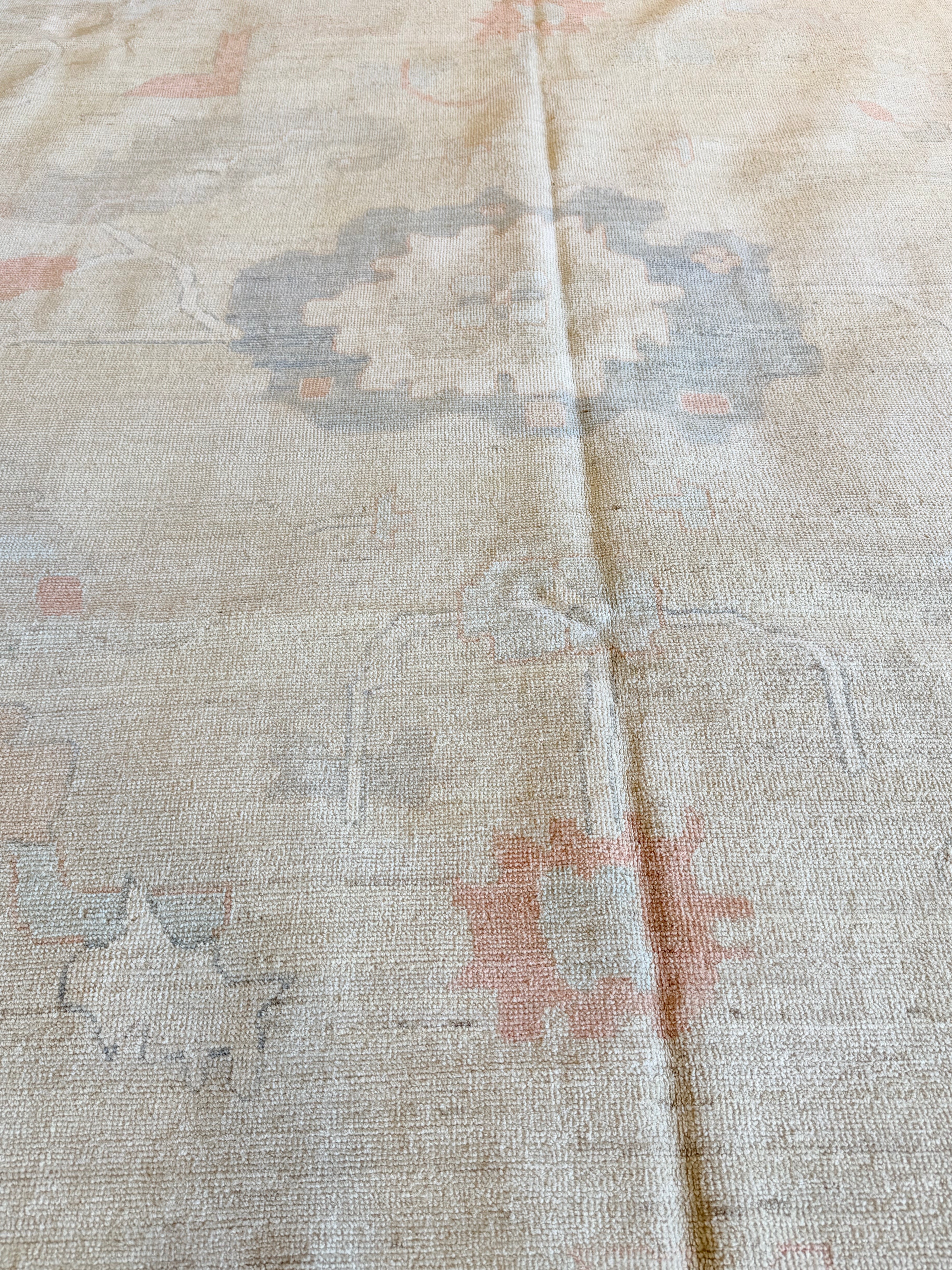 Lilly Bainbridge 8.11x11.8 Blue Afghani Whitewashed Oushak