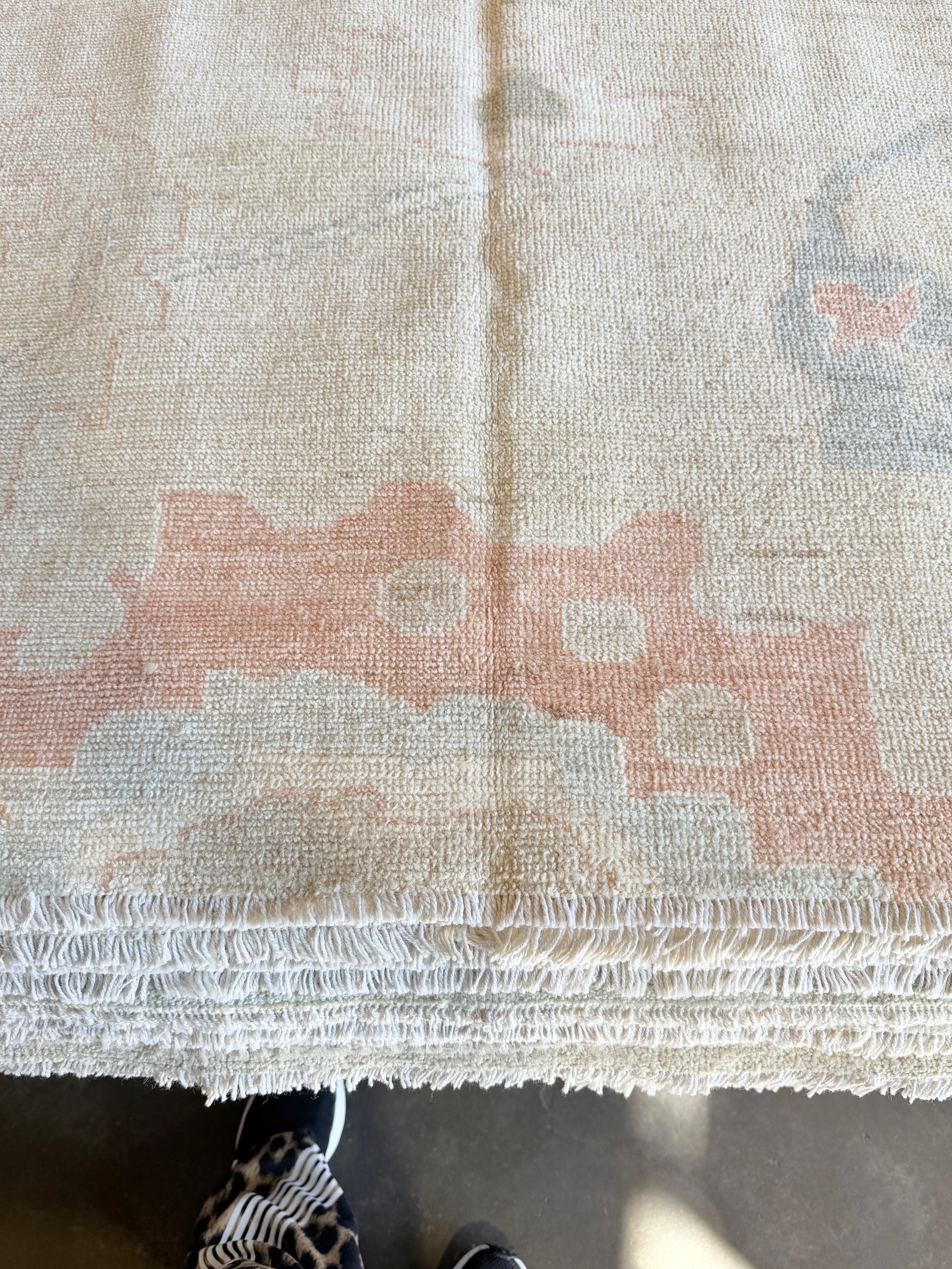 Lilly Bainbridge 8.11x11.8 Blue Afghani Whitewashed Oushak