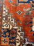 Tina Rowden 5.2x7 Red/Orange Hand-Knotted Humna Rug