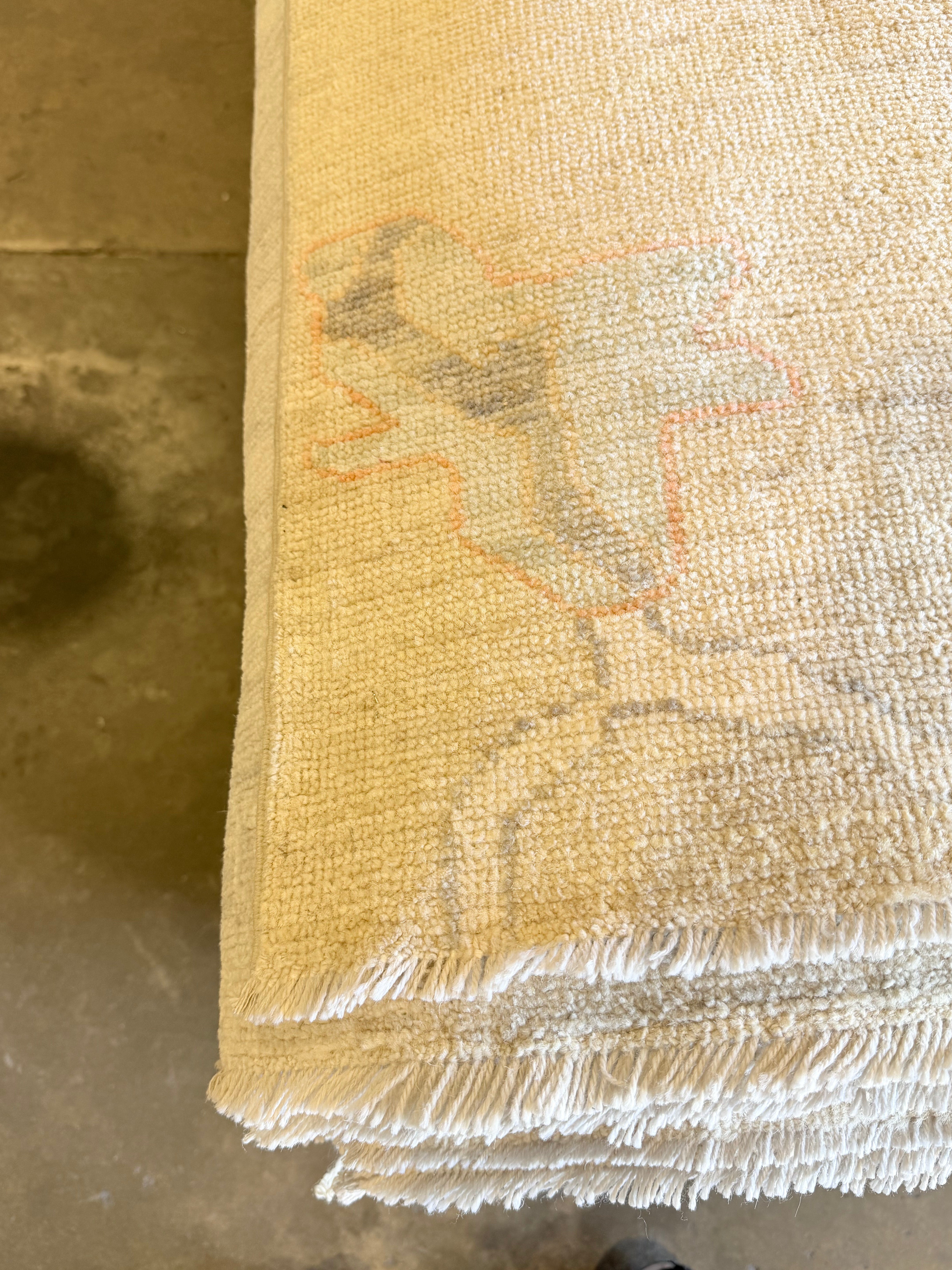 Lilly Bainbridge 8.11x11.8 Blue Afghani Whitewashed Oushak