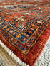 Tina Rowden 5.2x7 Red/Orange Hand-Knotted Humna Rug