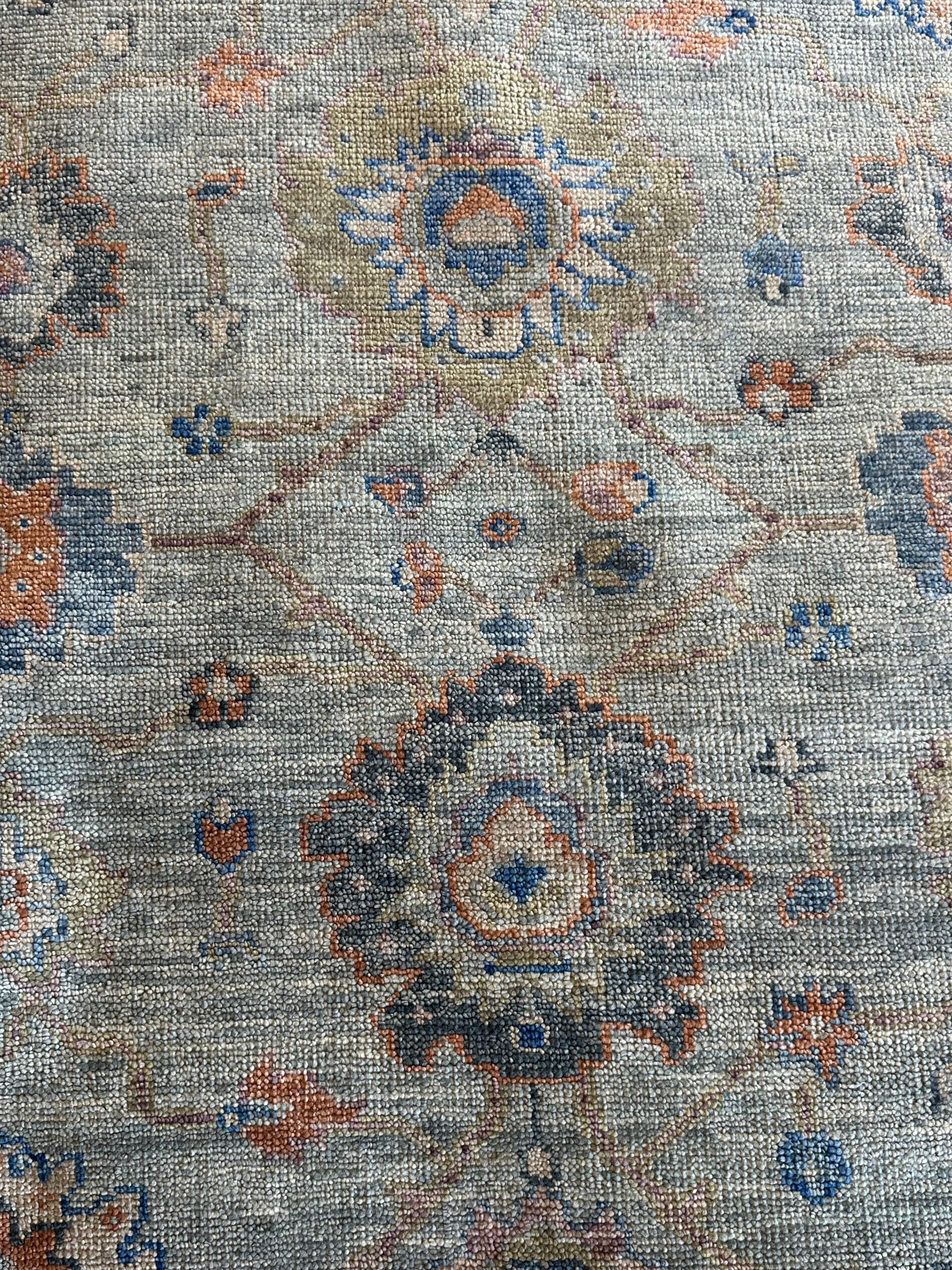 Laurel Taylor 10x14 Grey Hand-Knotted Oushak