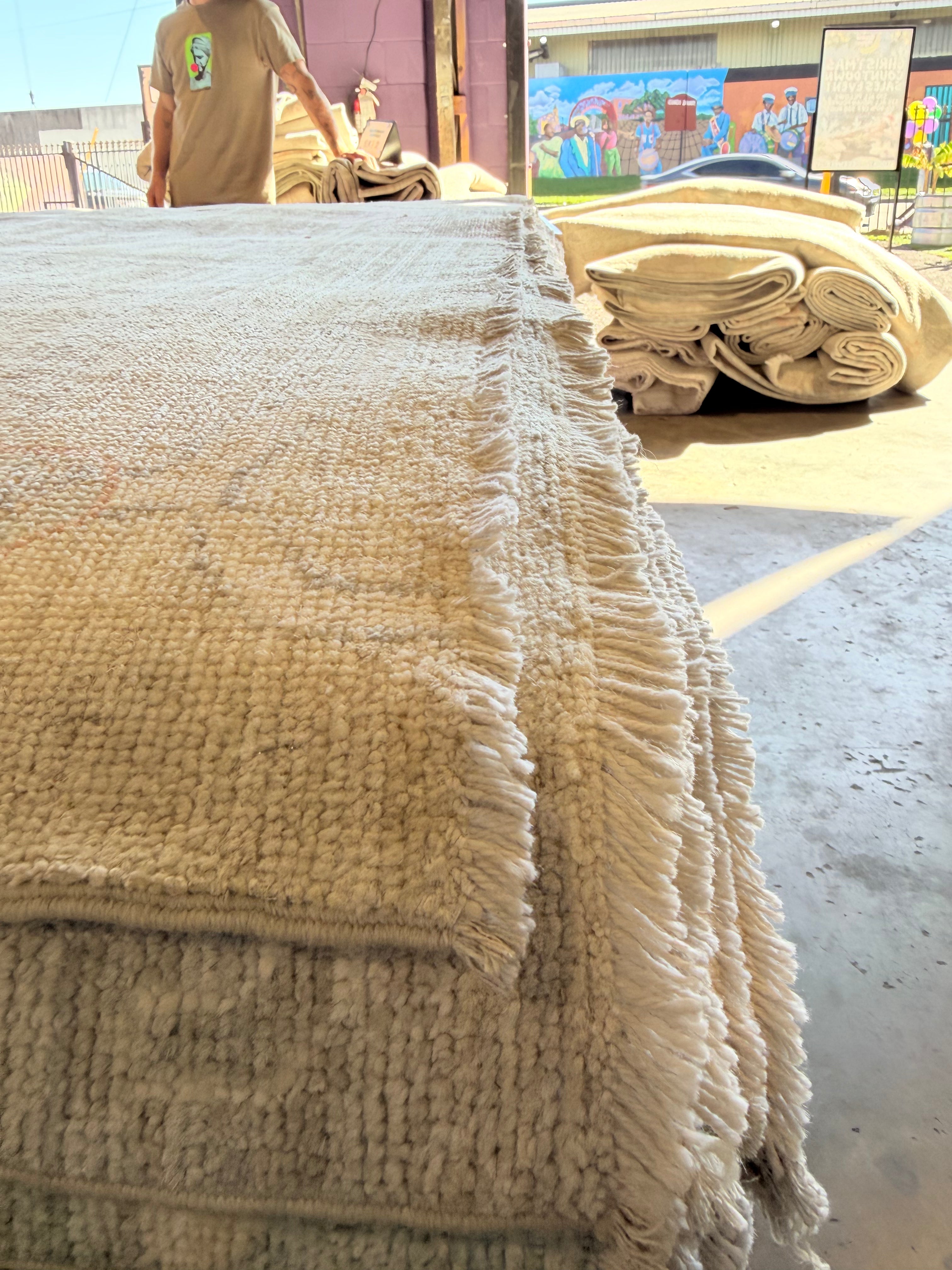 Lilly Bainbridge 8.11x11.8 Blue Afghani Whitewashed Oushak