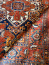 Tina Rowden 5.2x7 Red/Orange Hand-Knotted Humna Rug