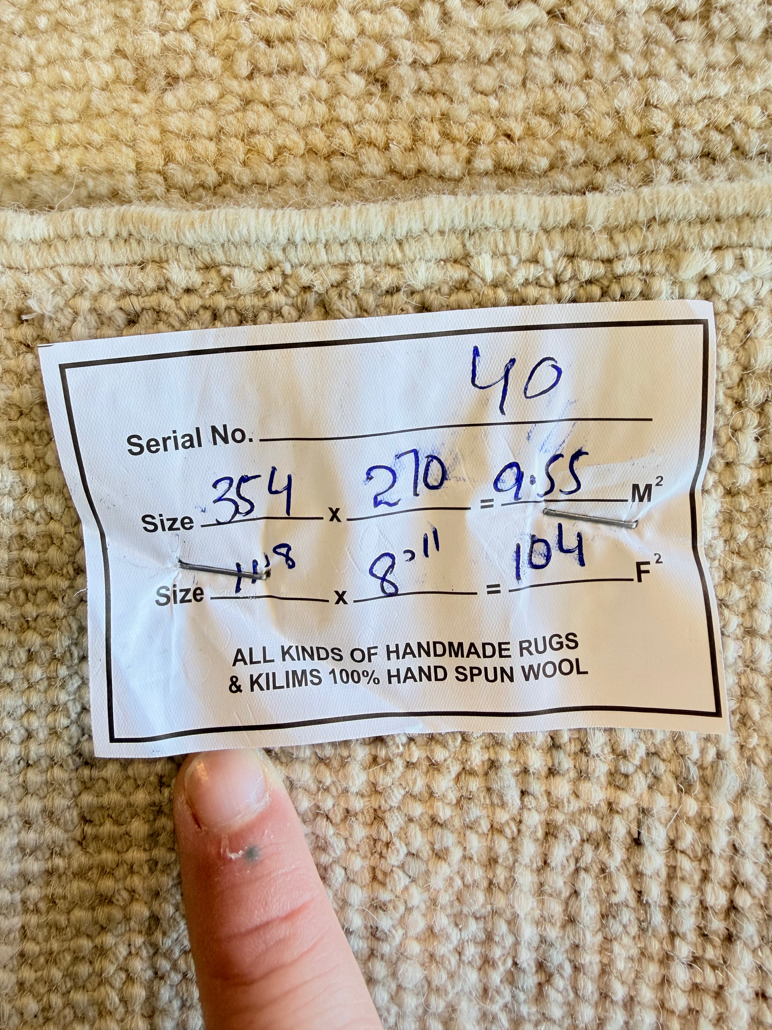 Lilly Bainbridge 8.11x11.8 Blue Afghani Whitewashed Oushak