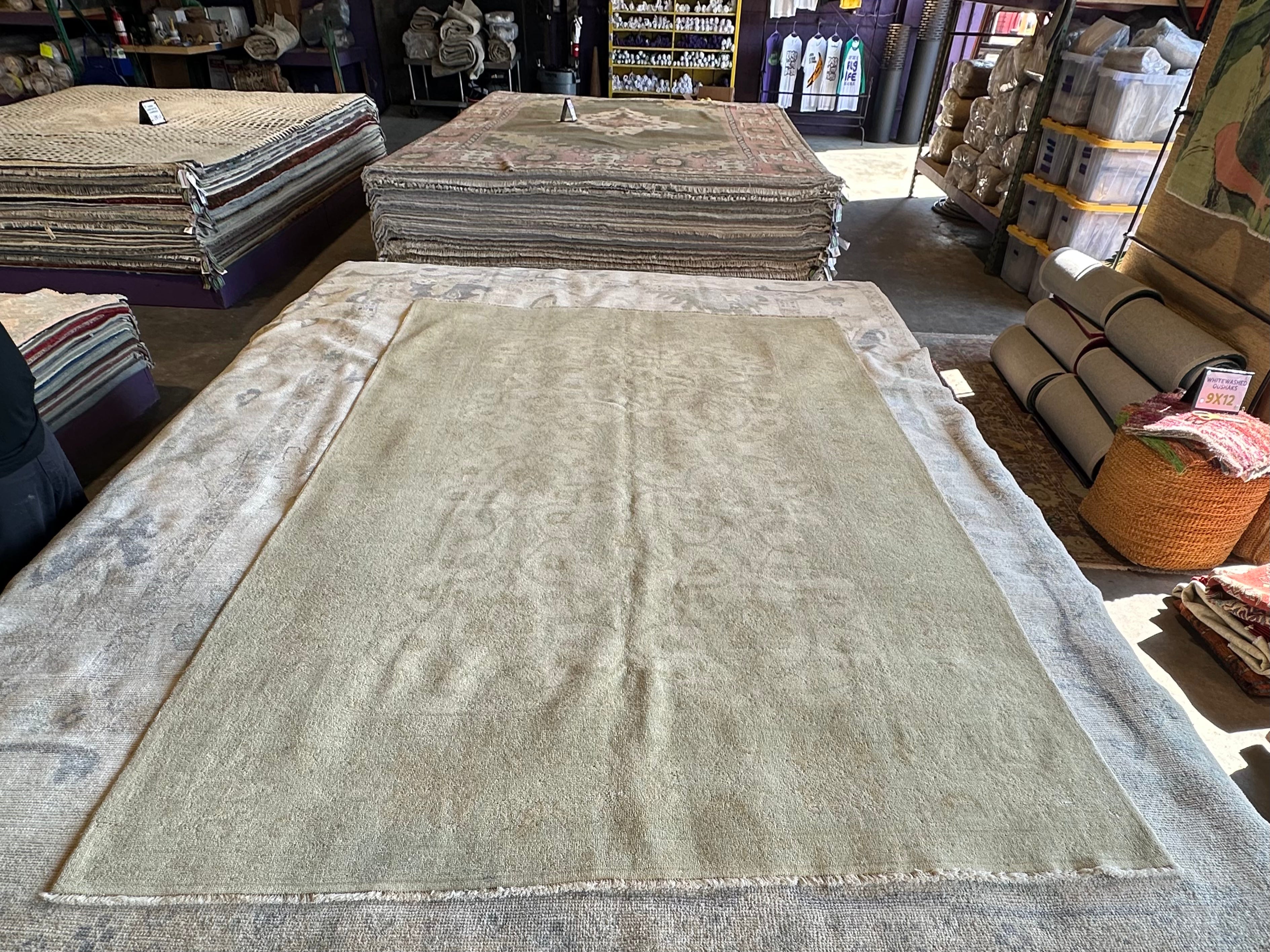 Anabel 6x8.7 Beige Hand-Knotted Farhan Rug