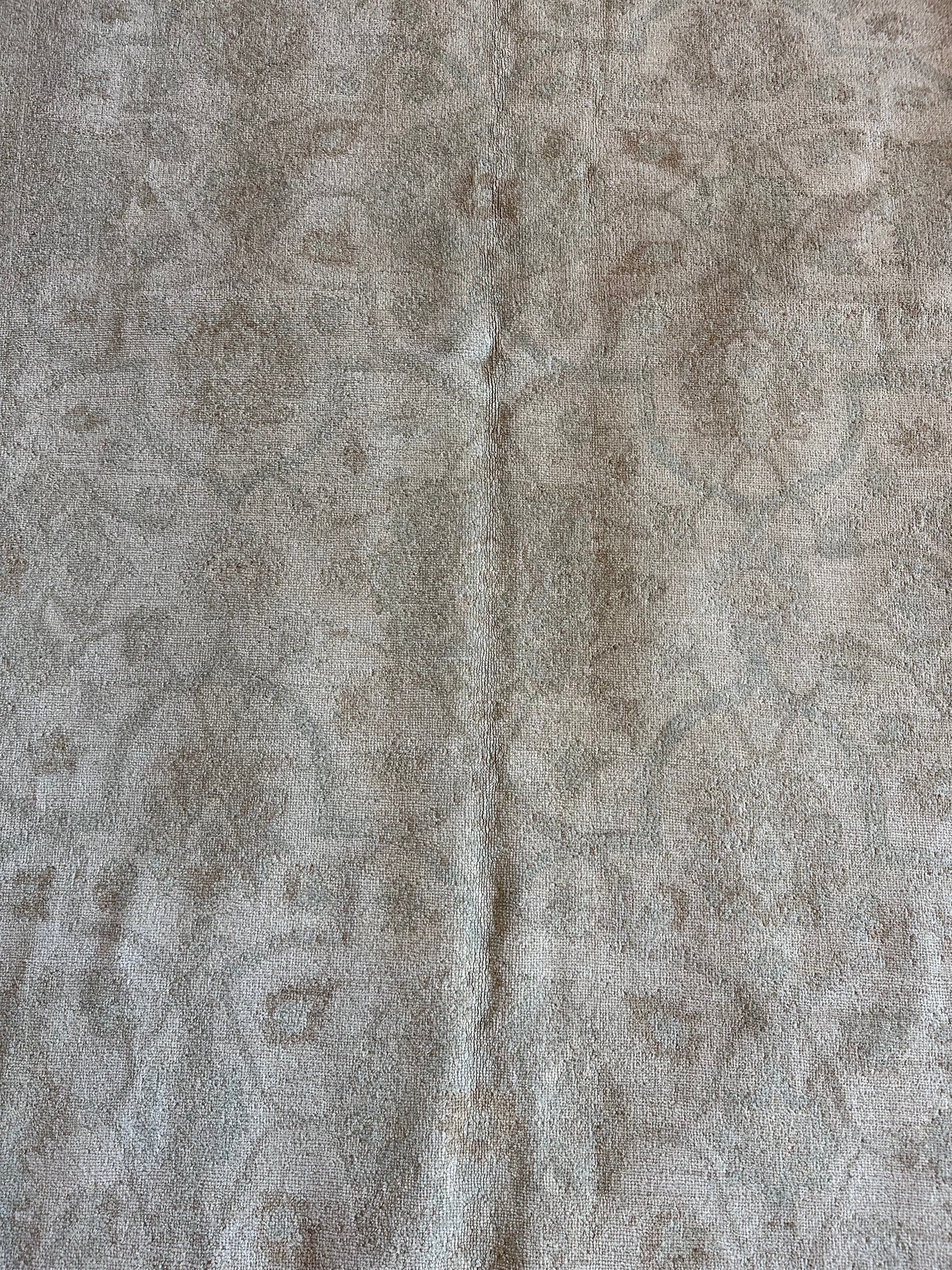 Anabel 6x8.7 Beige Hand-Knotted Farhan Rug