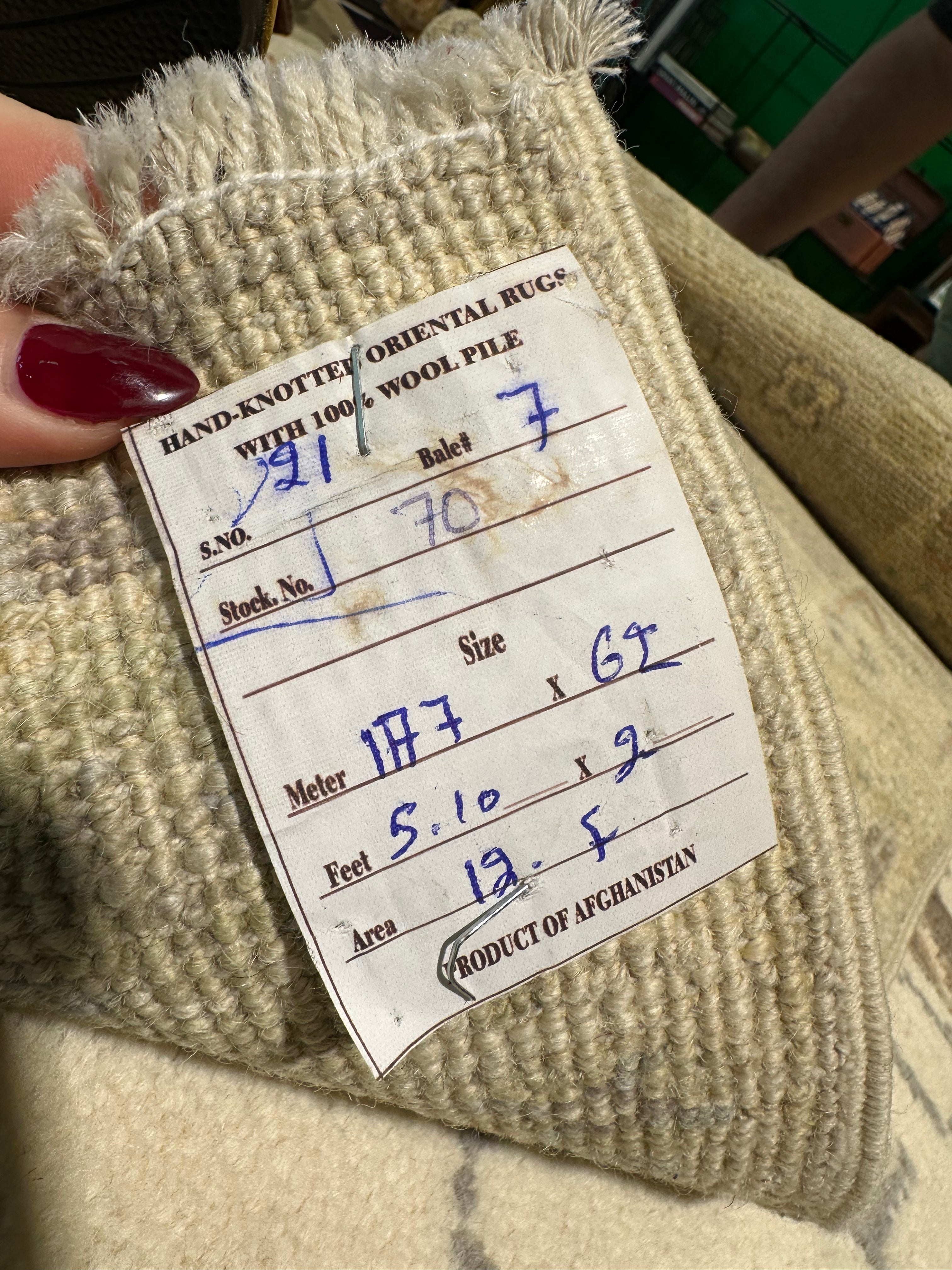 Alessandra Pascale 2x5.10 Afghani Whitewashed Oushak