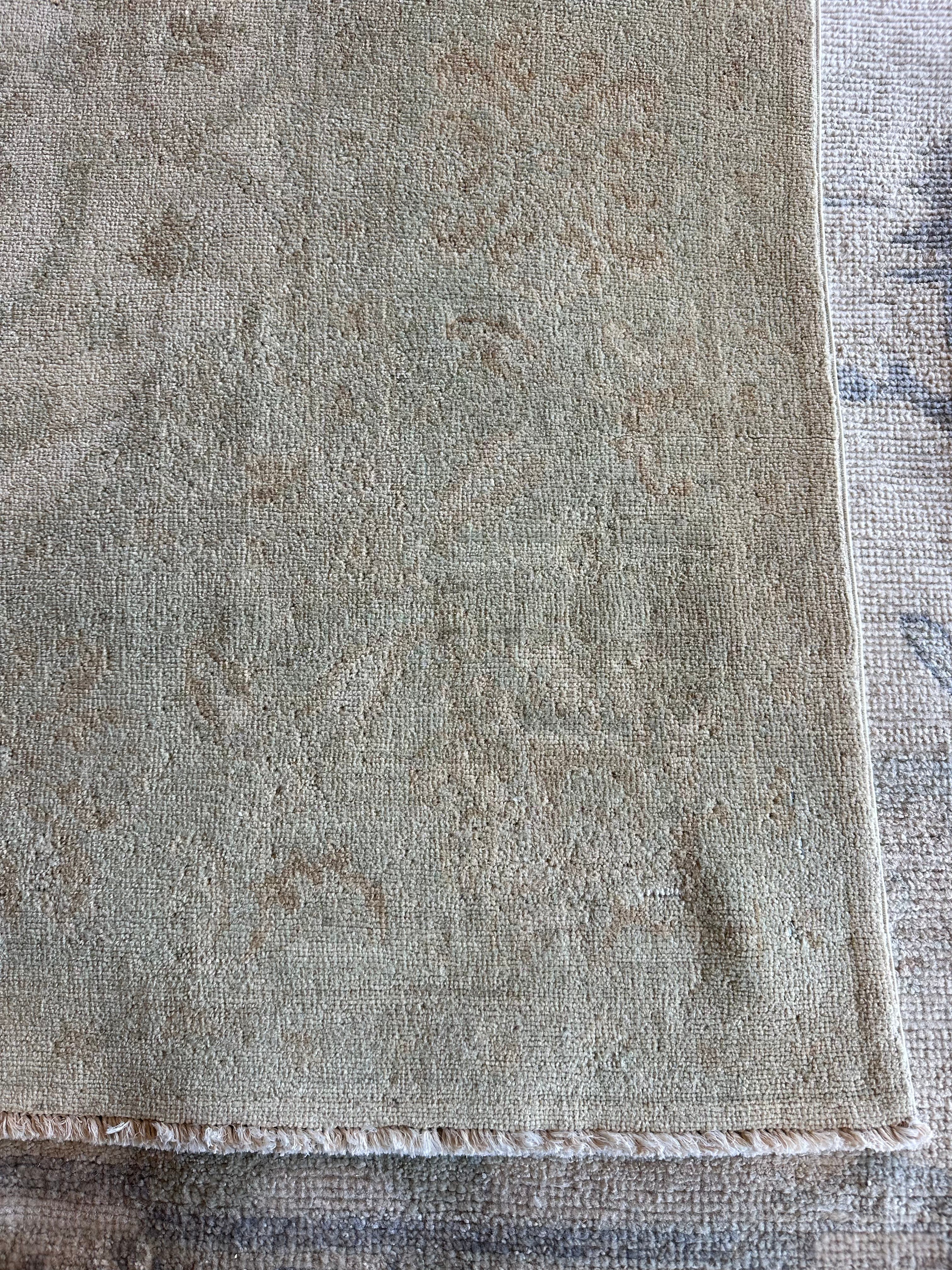 Anabel 6x8.7 Beige Hand-Knotted Farhan Rug