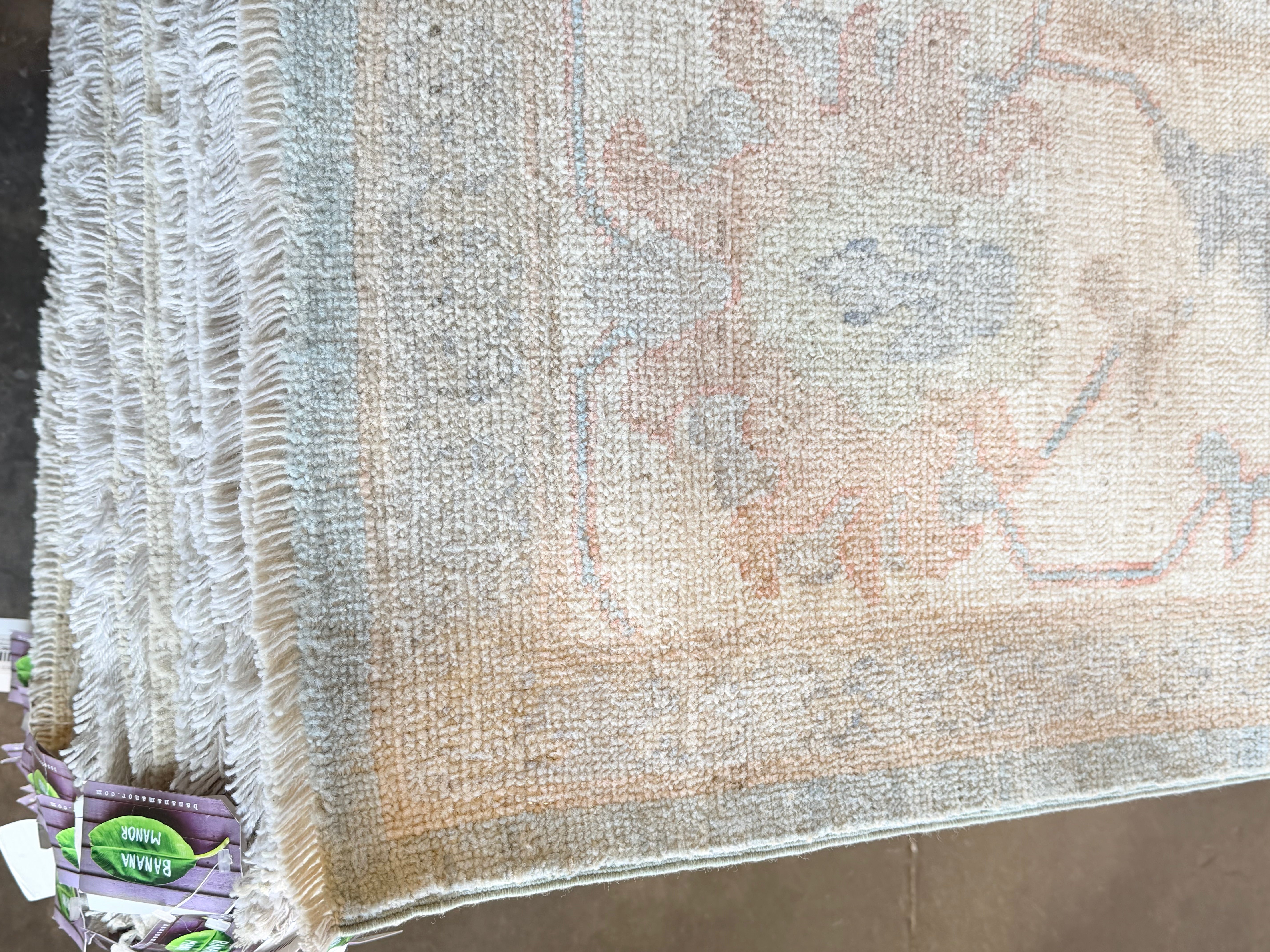 Matilda Lawler 8.11x11.11 Blue Afghani Whitewashed Oushak