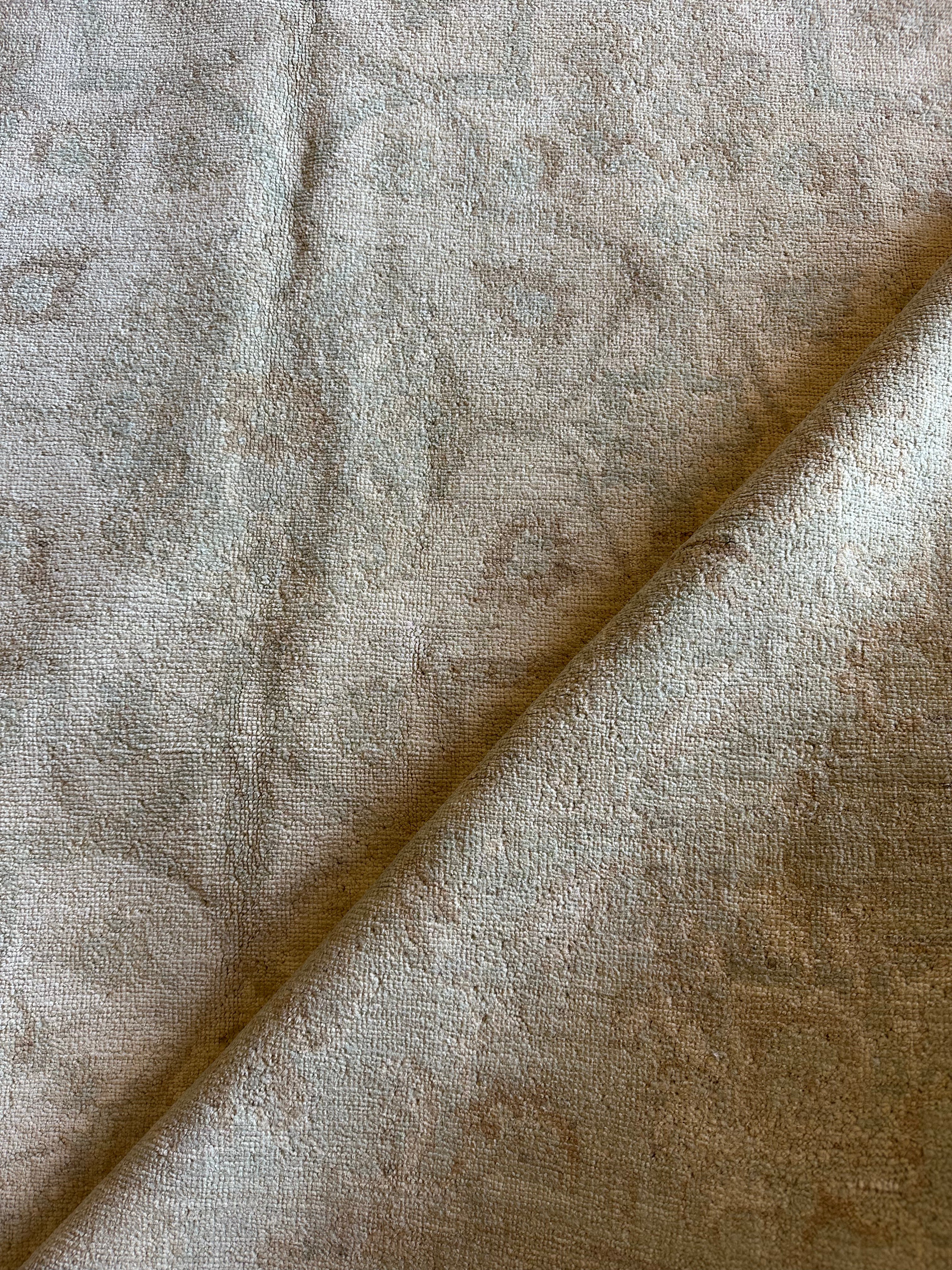 Anabel 6x8.7 Beige Hand-Knotted Farhan Rug