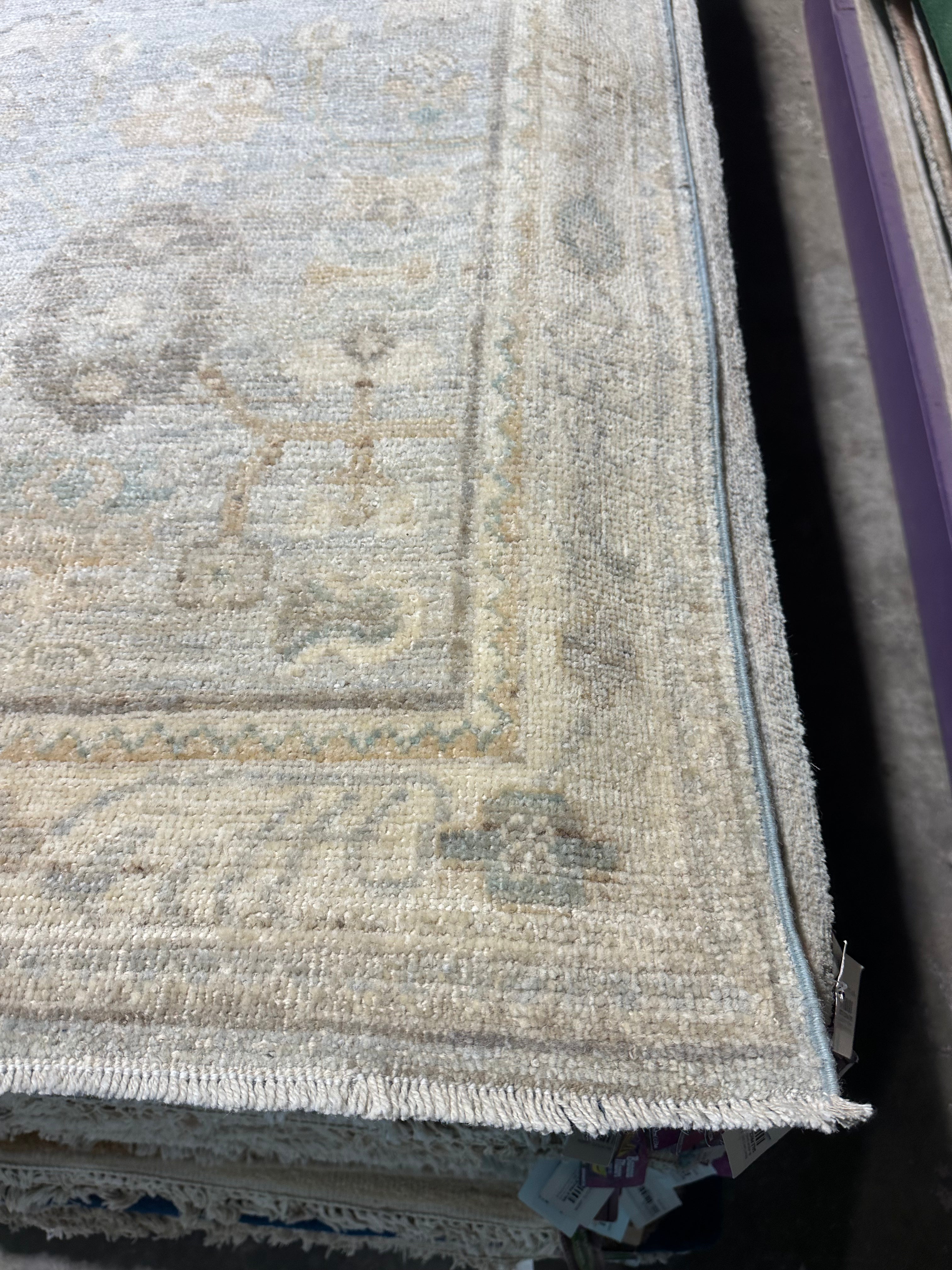 Louisa Kearns 2.8x6.6 Afghani Whitewashed Oushak