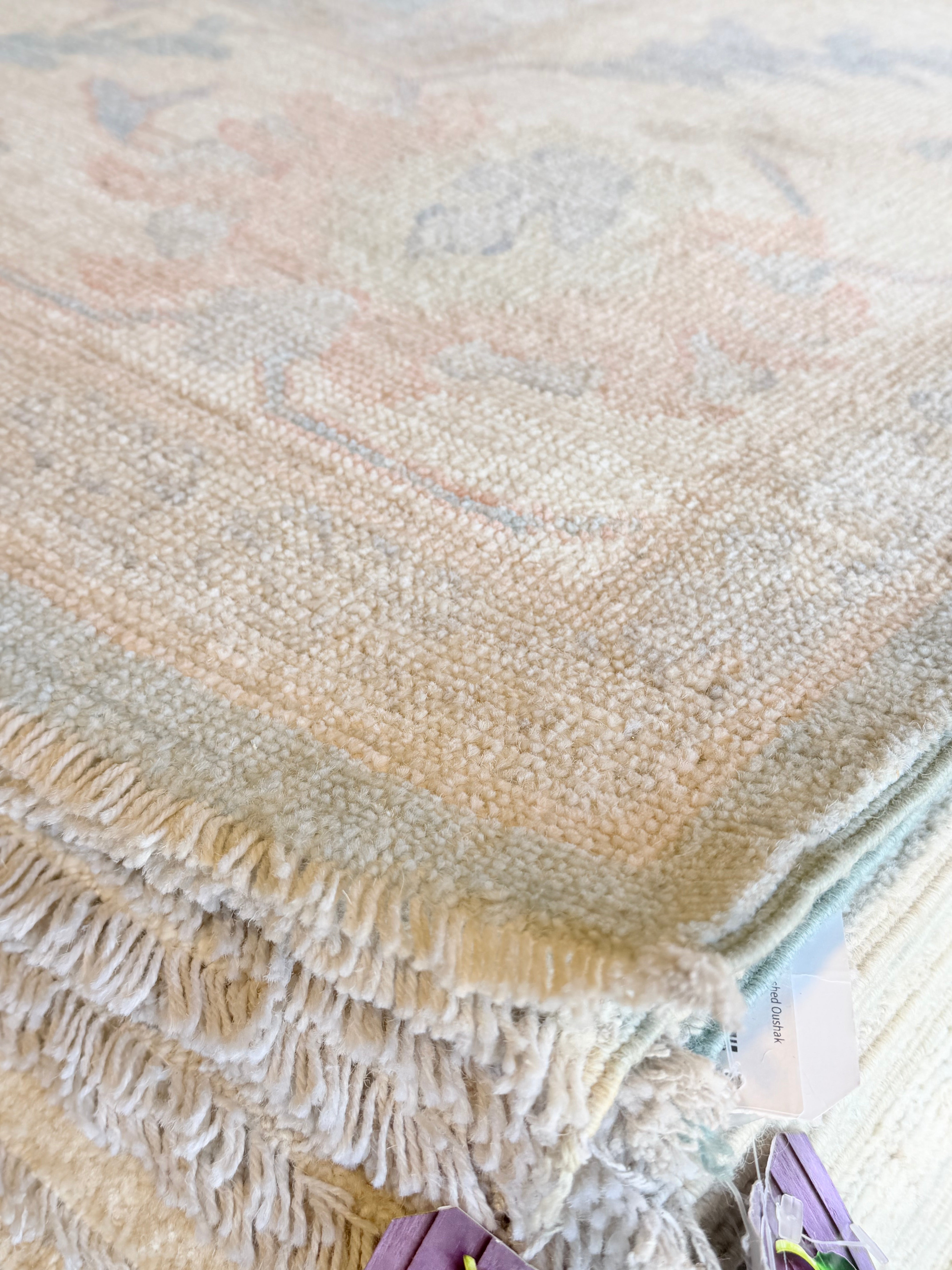 Matilda Lawler 8.11x11.11 Blue Afghani Whitewashed Oushak