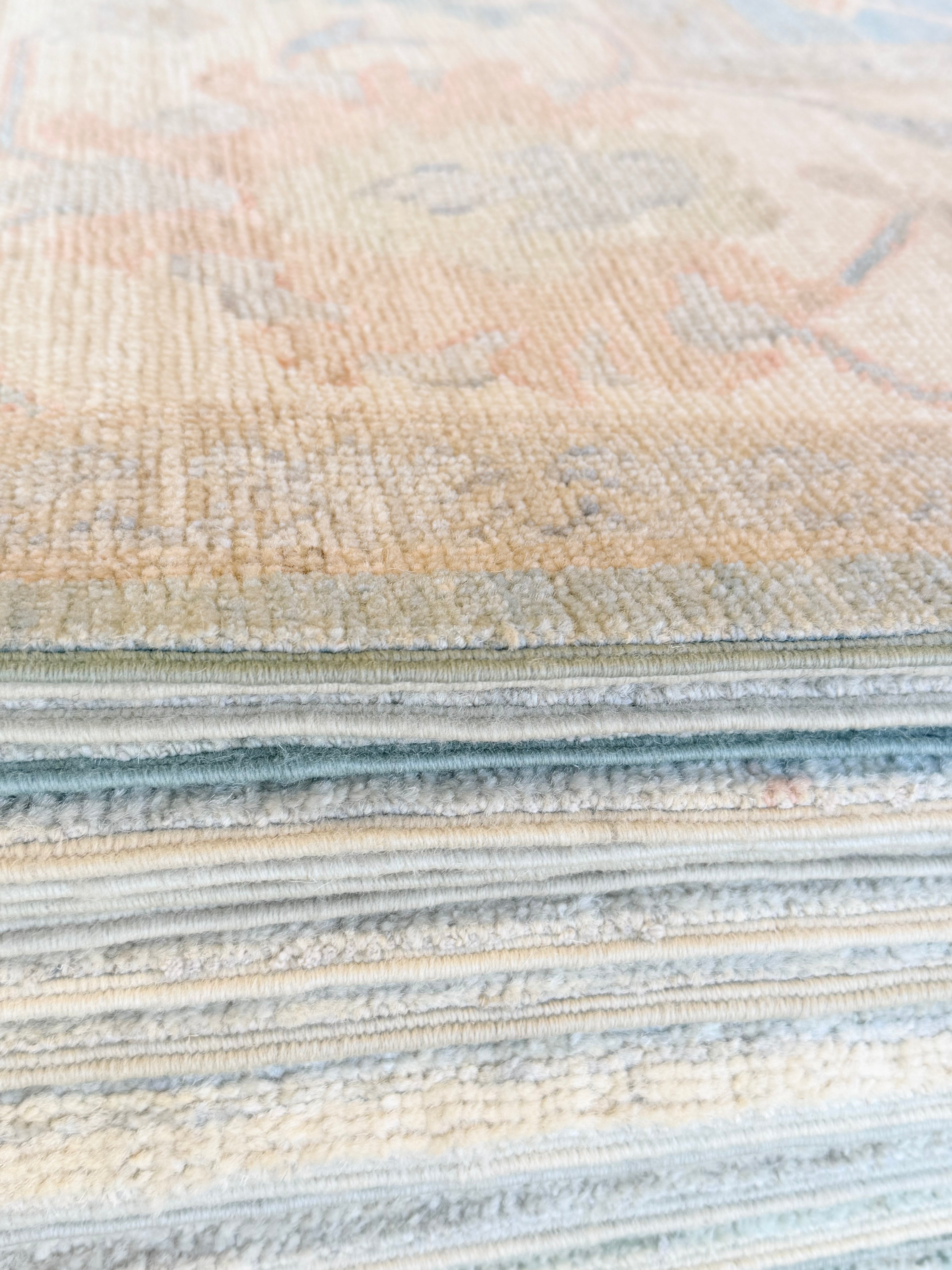 Matilda Lawler 8.11x11.11 Blue Afghani Whitewashed Oushak