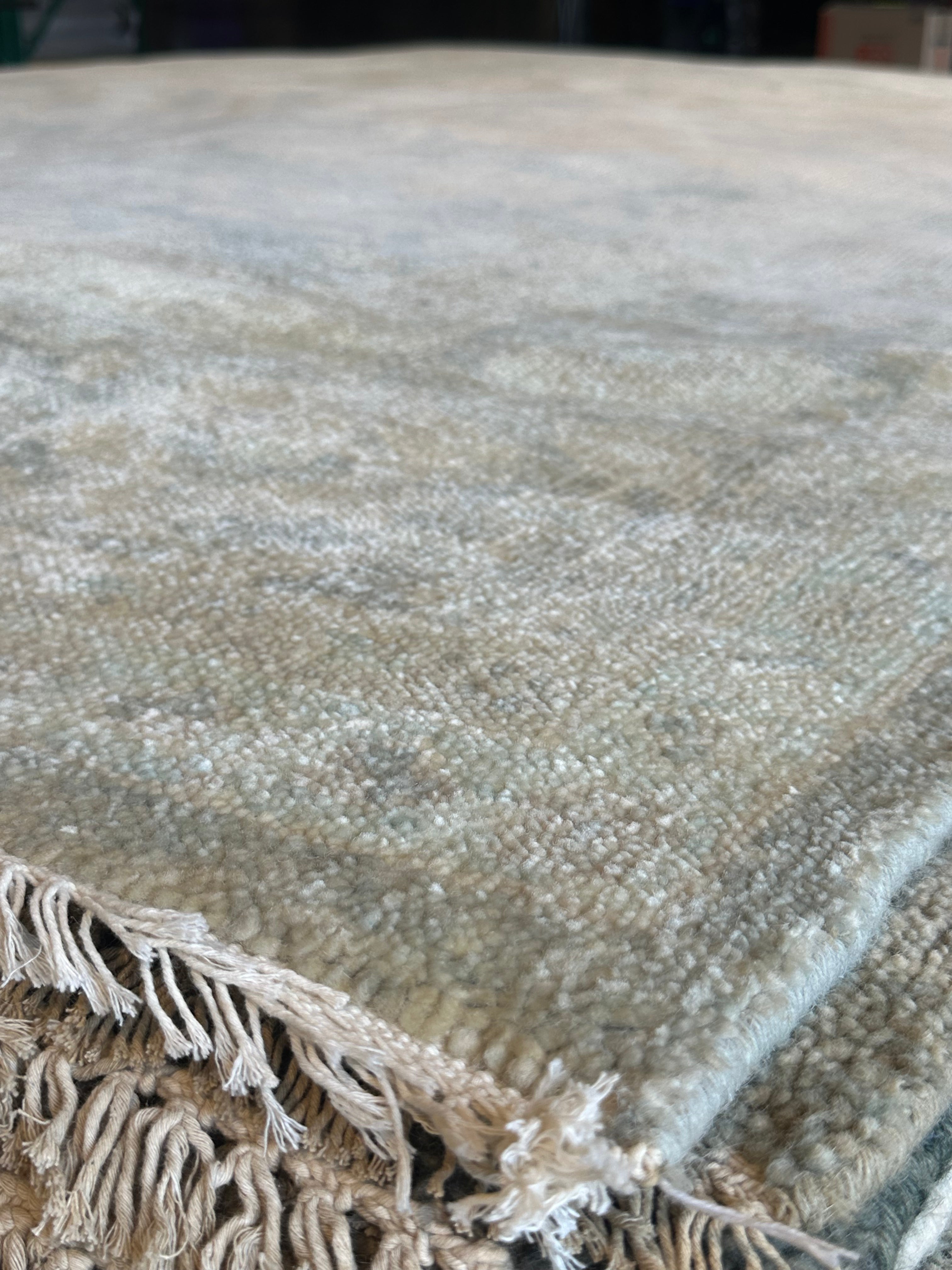 Ashley Lyle 10x14 Grey Hand-Knotted Oushak