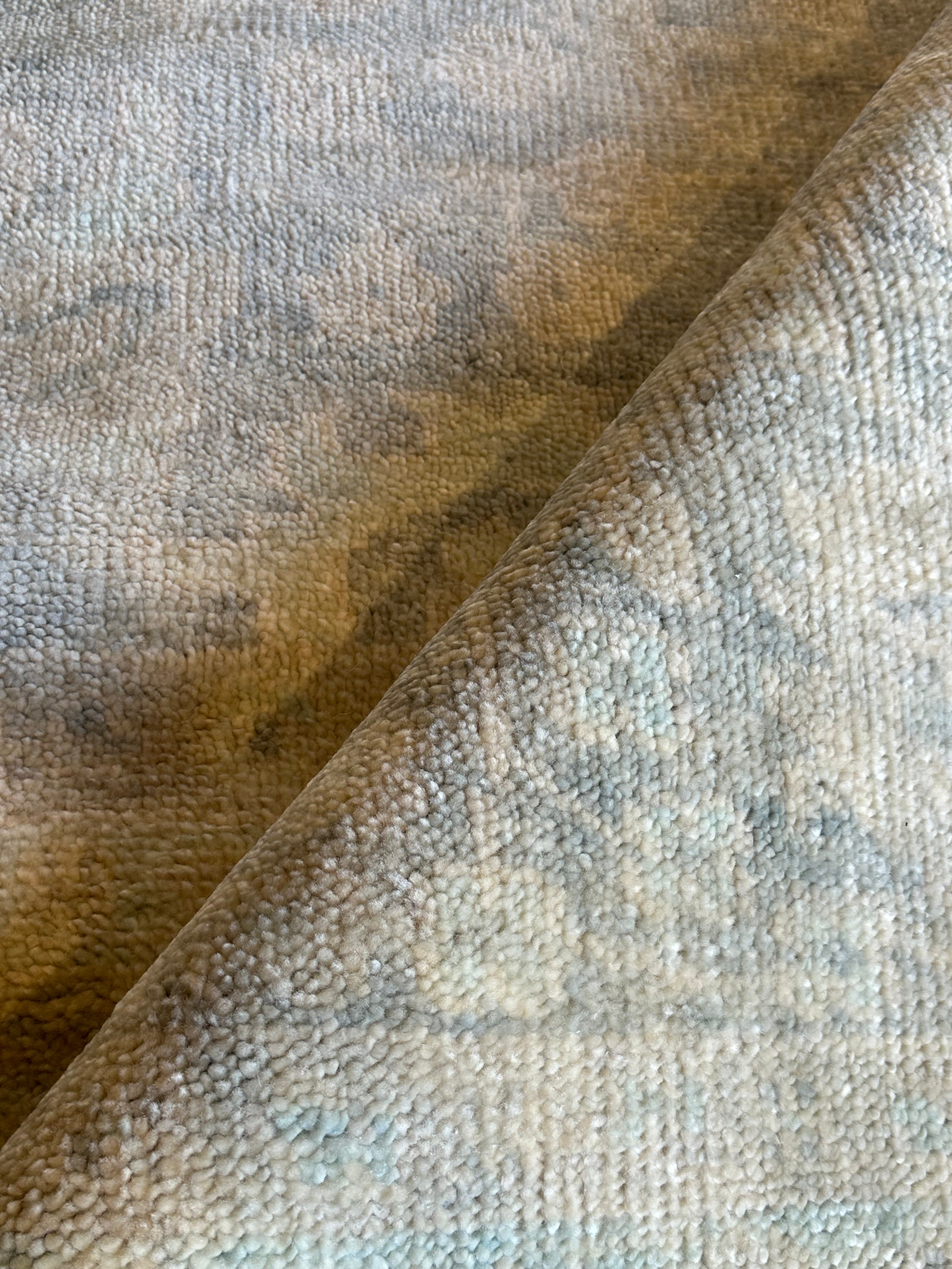 Ashley Lyle 10x14 Grey Hand-Knotted Oushak