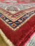 Katie Walsh 6.1x9.3 Red Hand-Knotted Kazak Rug