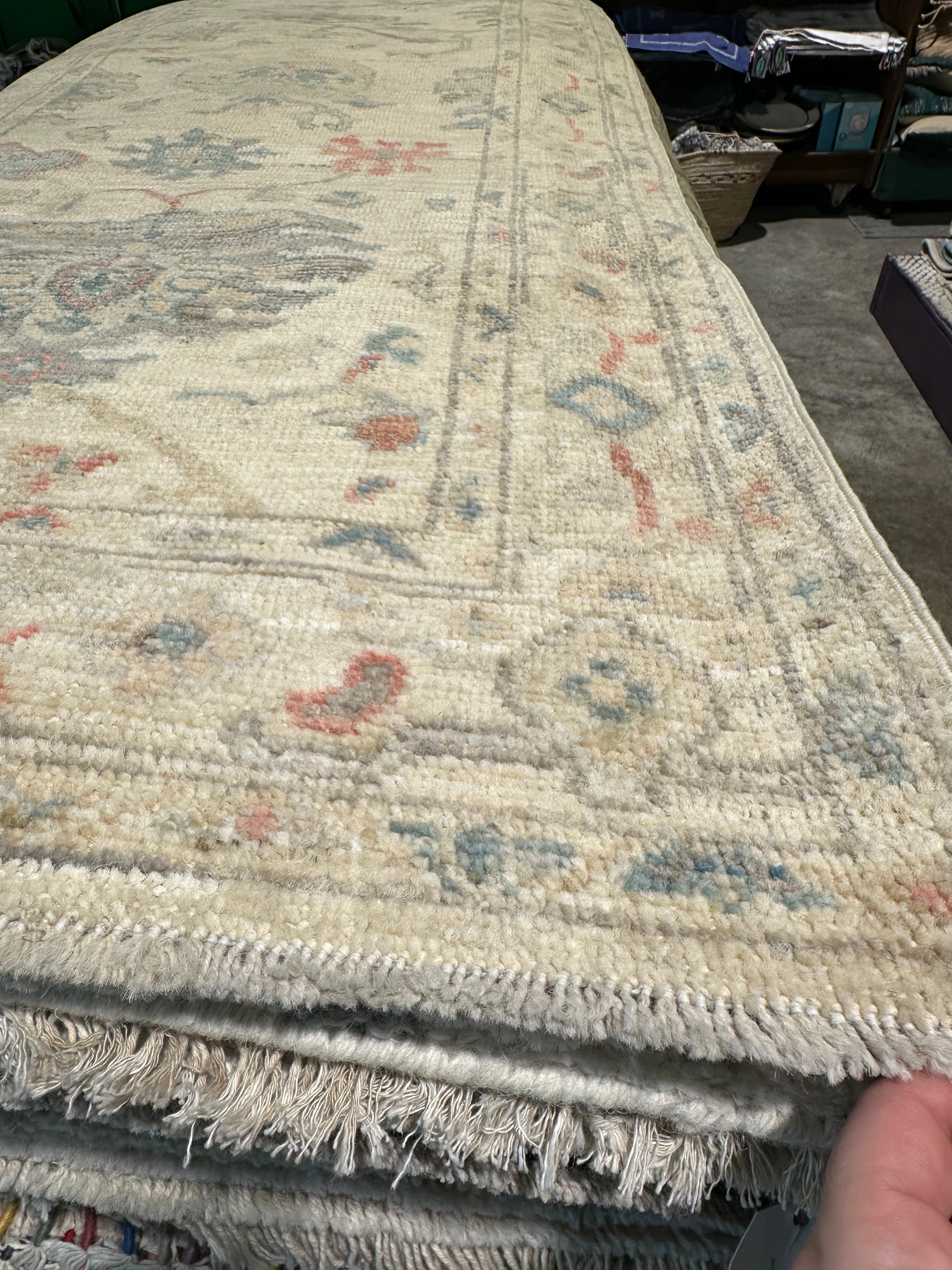 Samantha Biggs 2.7x7.9 Afghani Whitewashed Oushak