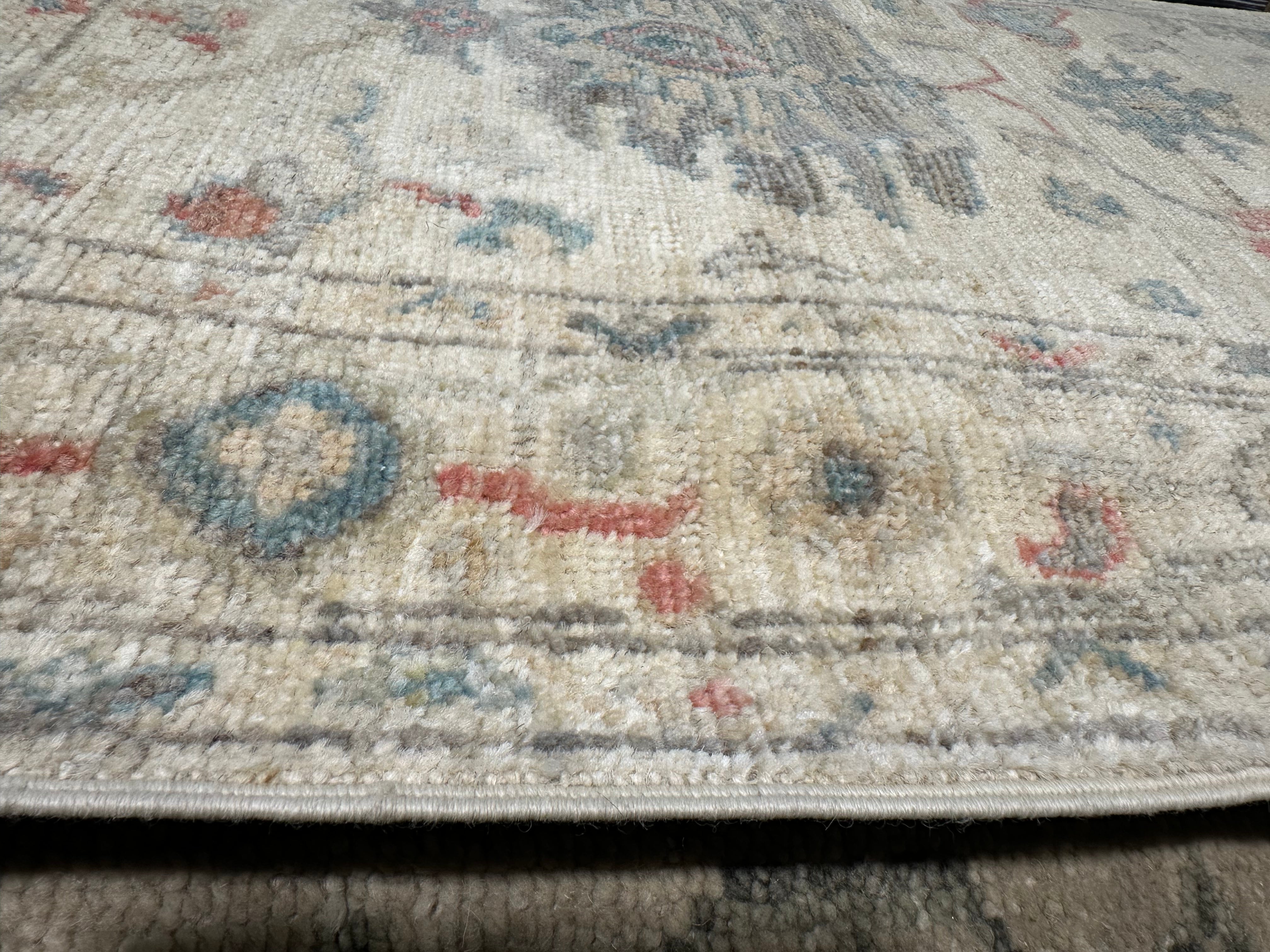 Samantha Biggs 2.7x7.9 Afghani Whitewashed Oushak