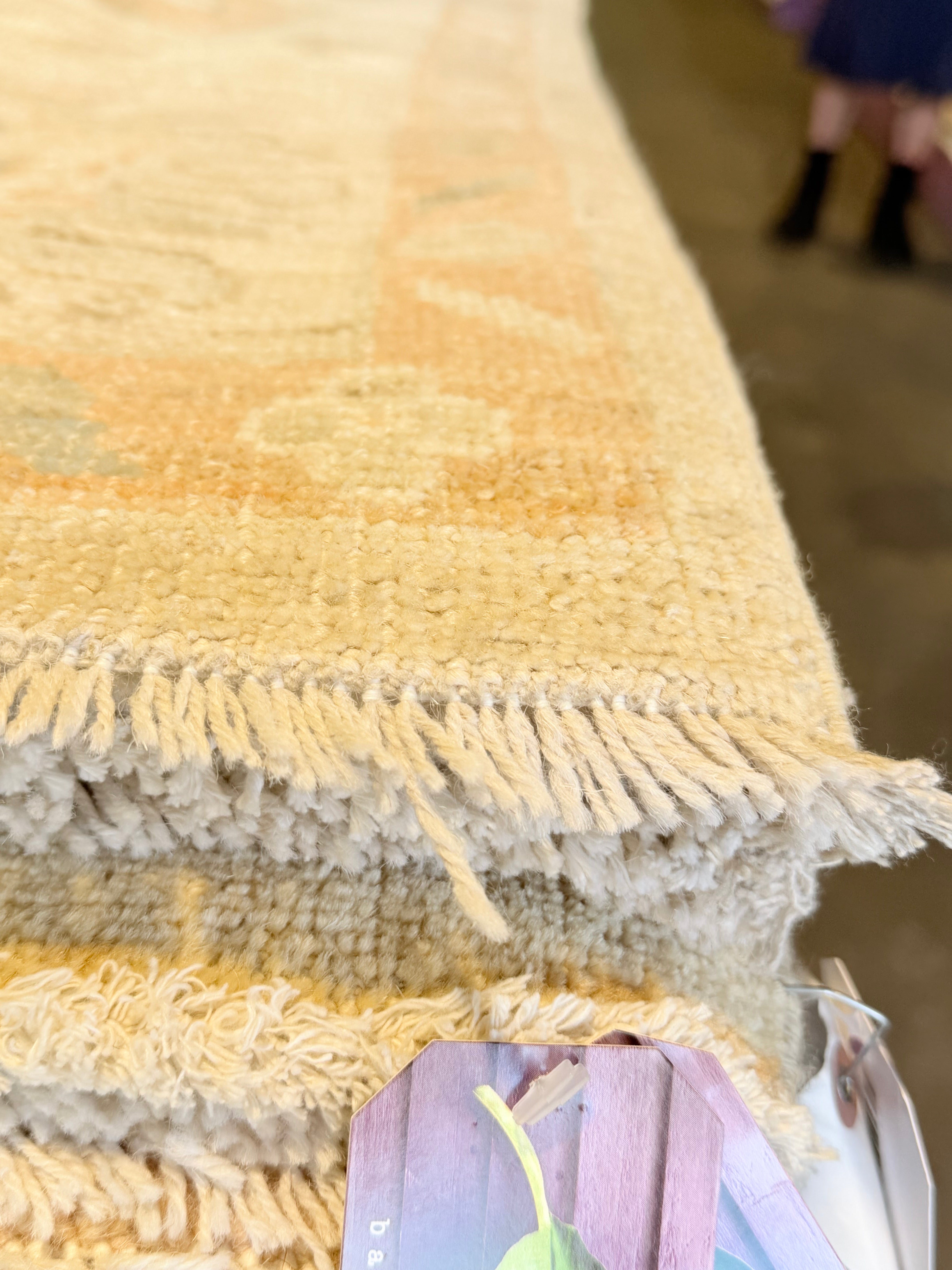 Madeleine Stowe 8.2x9.11 Beige Multi Afghani Whitewashed Oushak