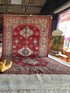 Katie Walsh 6.1x9.3 Red Hand-Knotted Kazak Rug