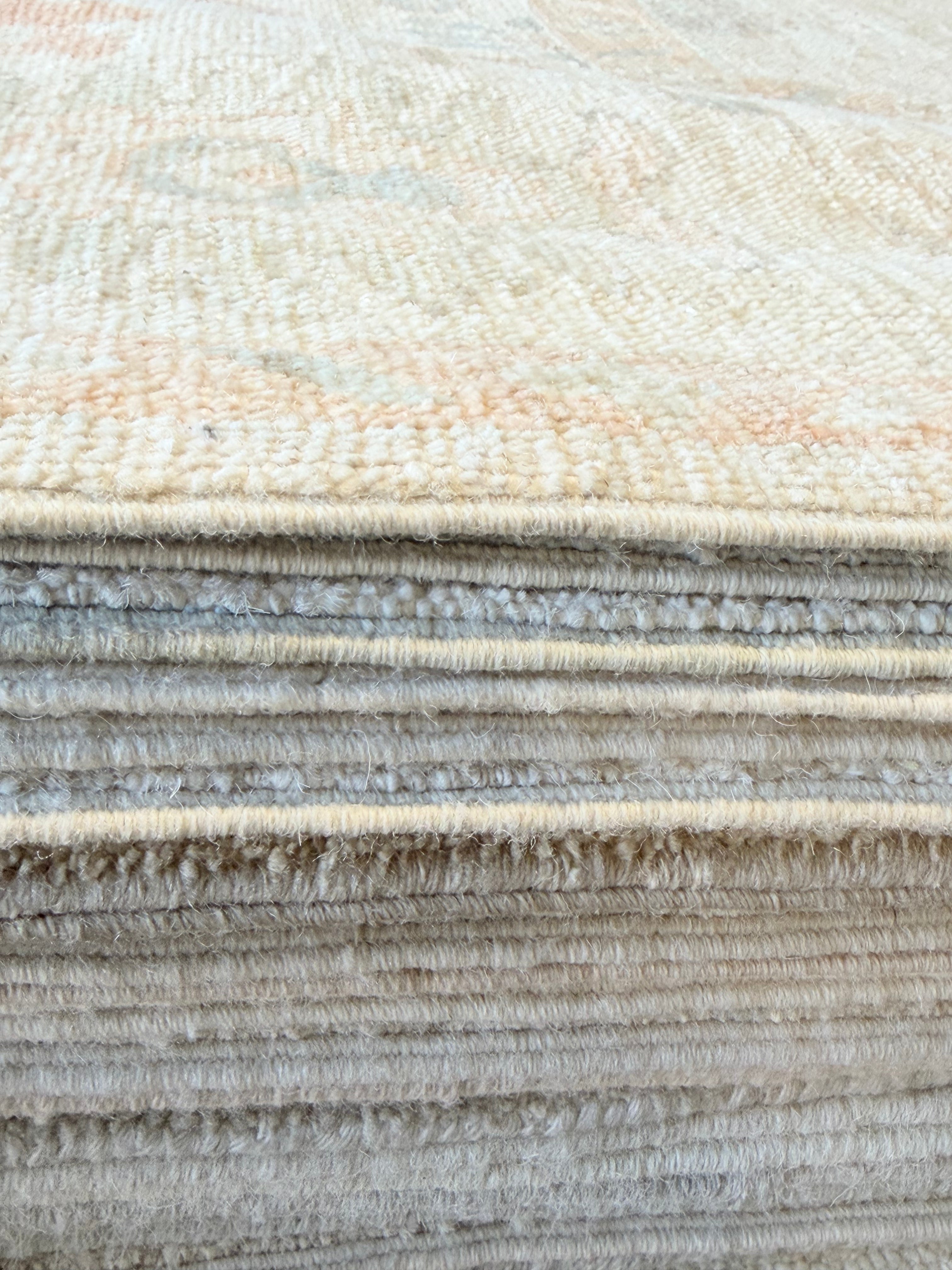 Madeleine Stowe 8.2x9.11 Beige Multi Afghani Whitewashed Oushak